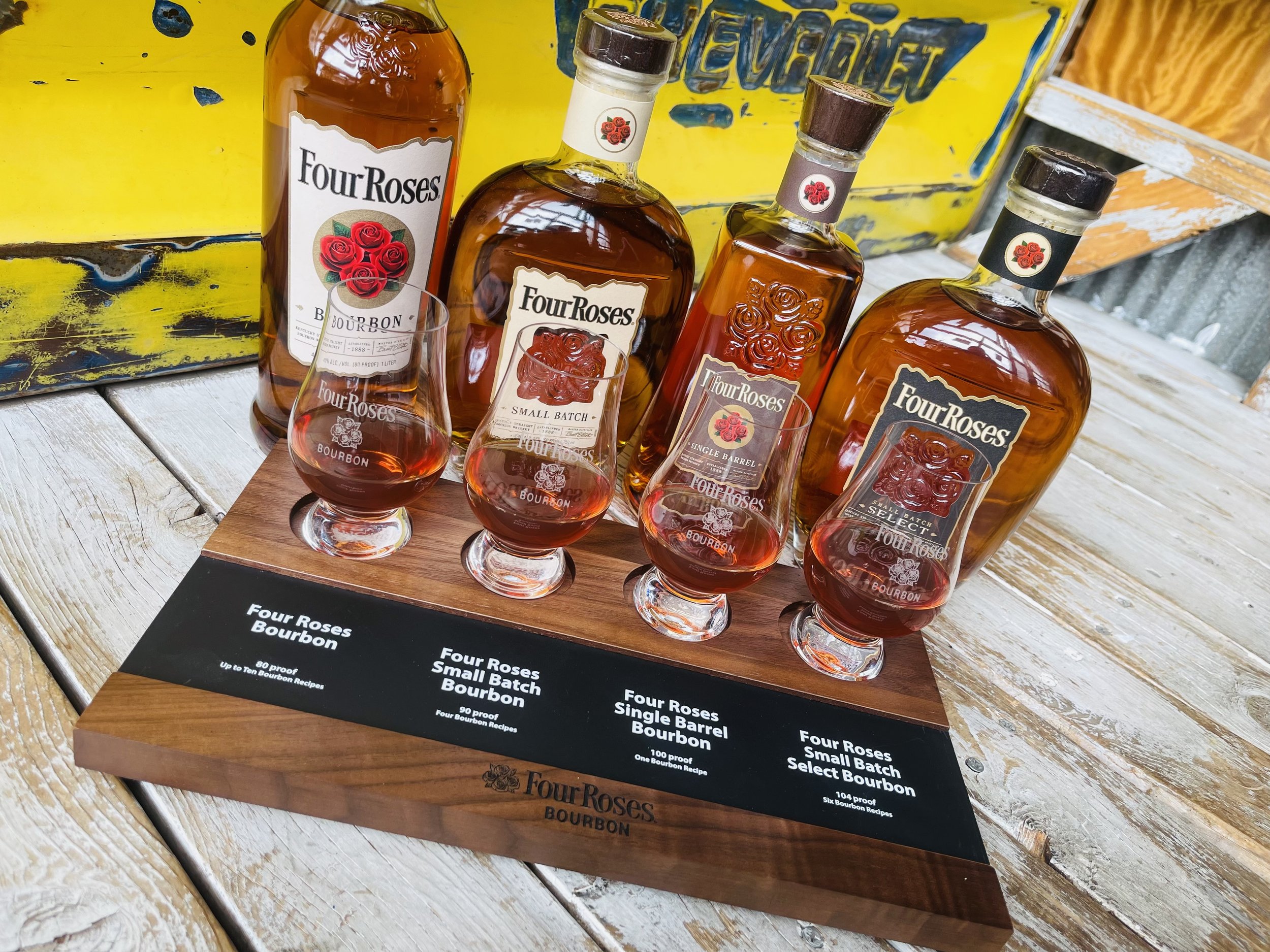 Four Roses Bourbon flight