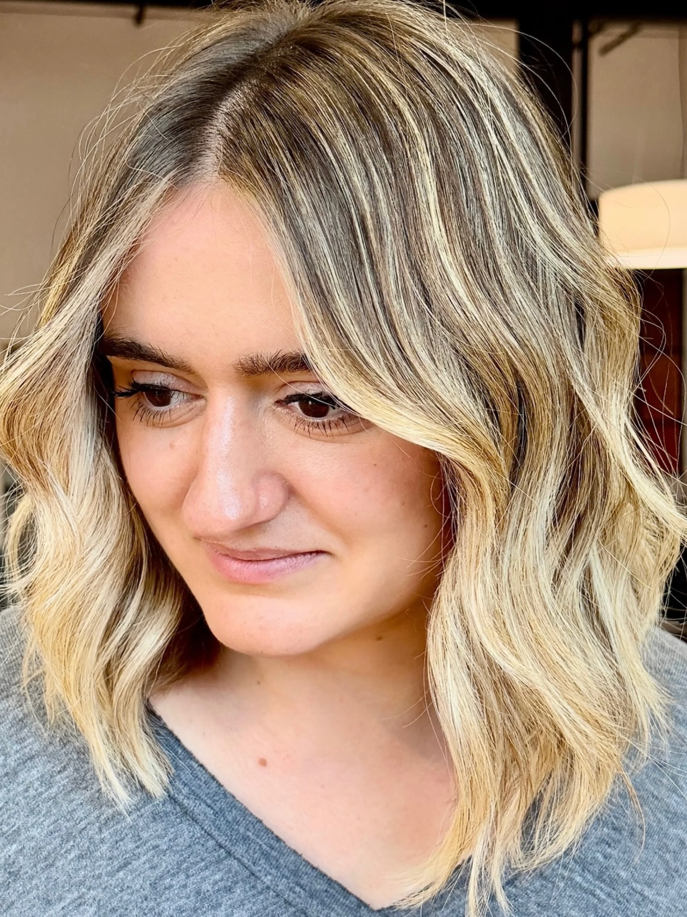 Gorgeous blonde by @brandontrilli.hair