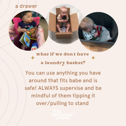 How To Help Your Baby Practice Sitting In A Laundry Basket — The ...
