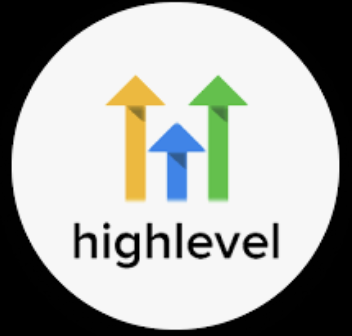 Three arrows pointing upward in yellow, blue, and green above the word 'highlevel' in lowercase letters.
