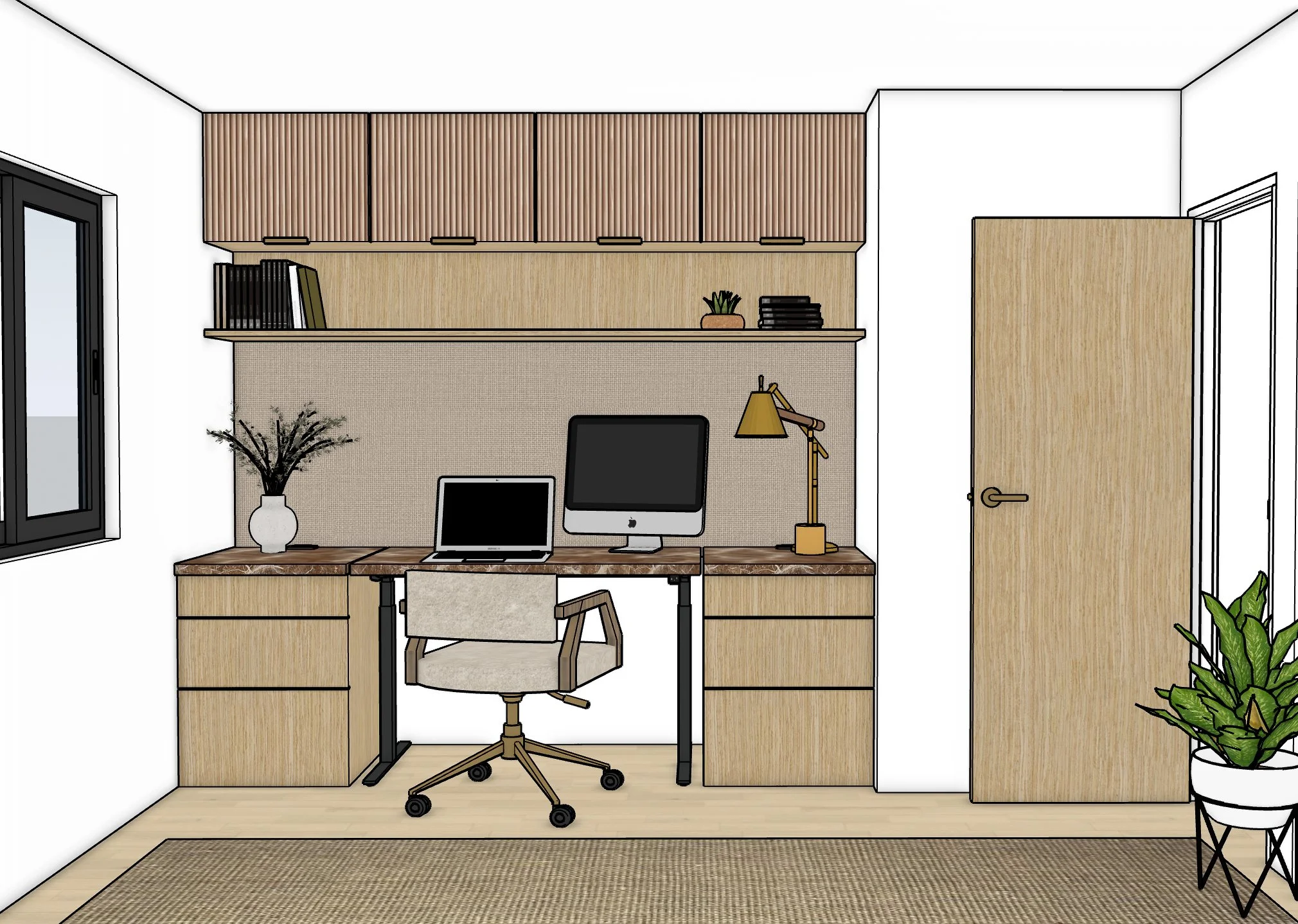 HOME OFFICE | 3D Model | Design by Mojave Lu