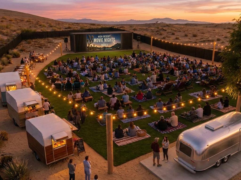 MOVIE NIGHTS at THE ANNEX | Landers, CA | Realistic Visualization | Community Event Series Concept