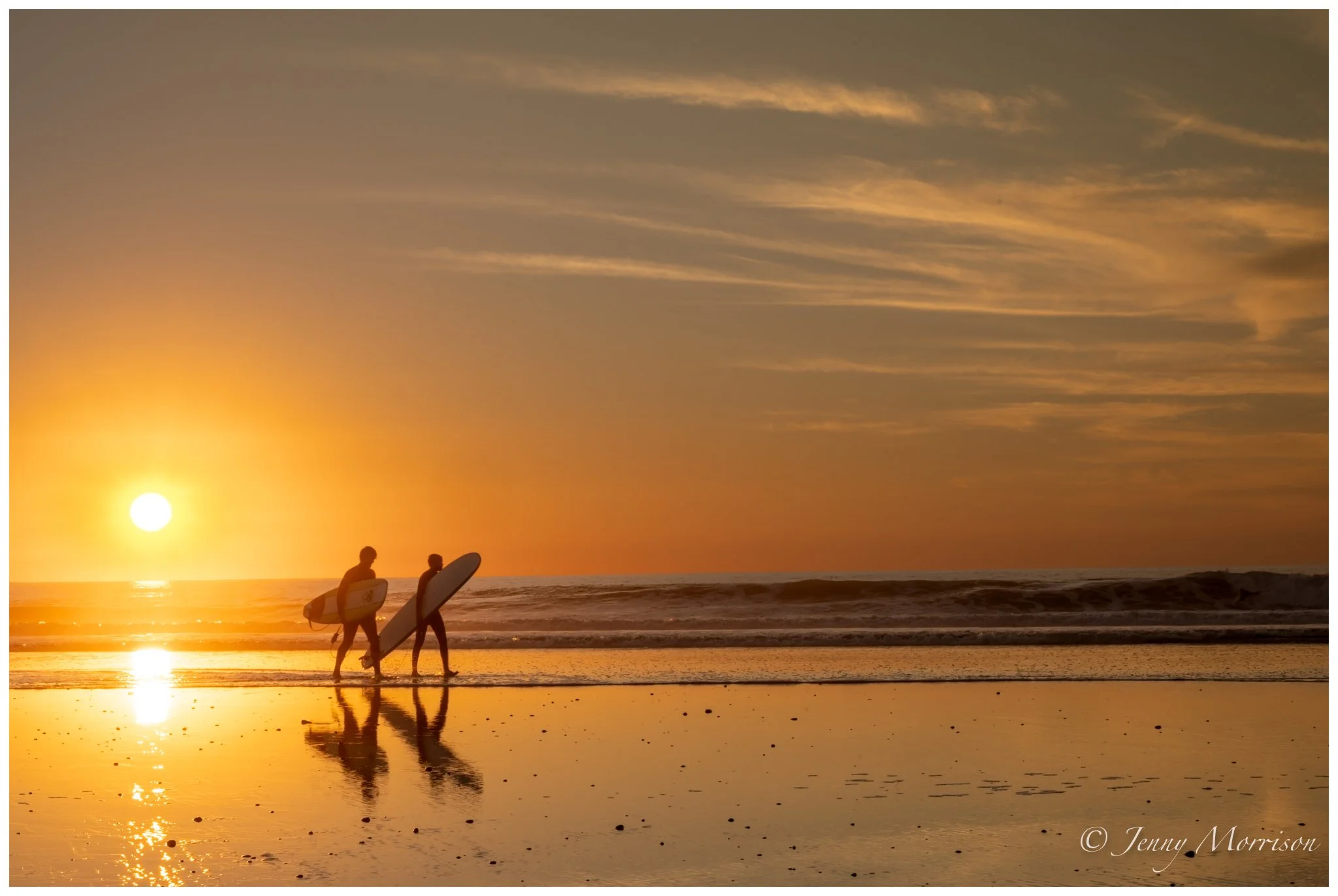 Sunset at California beach