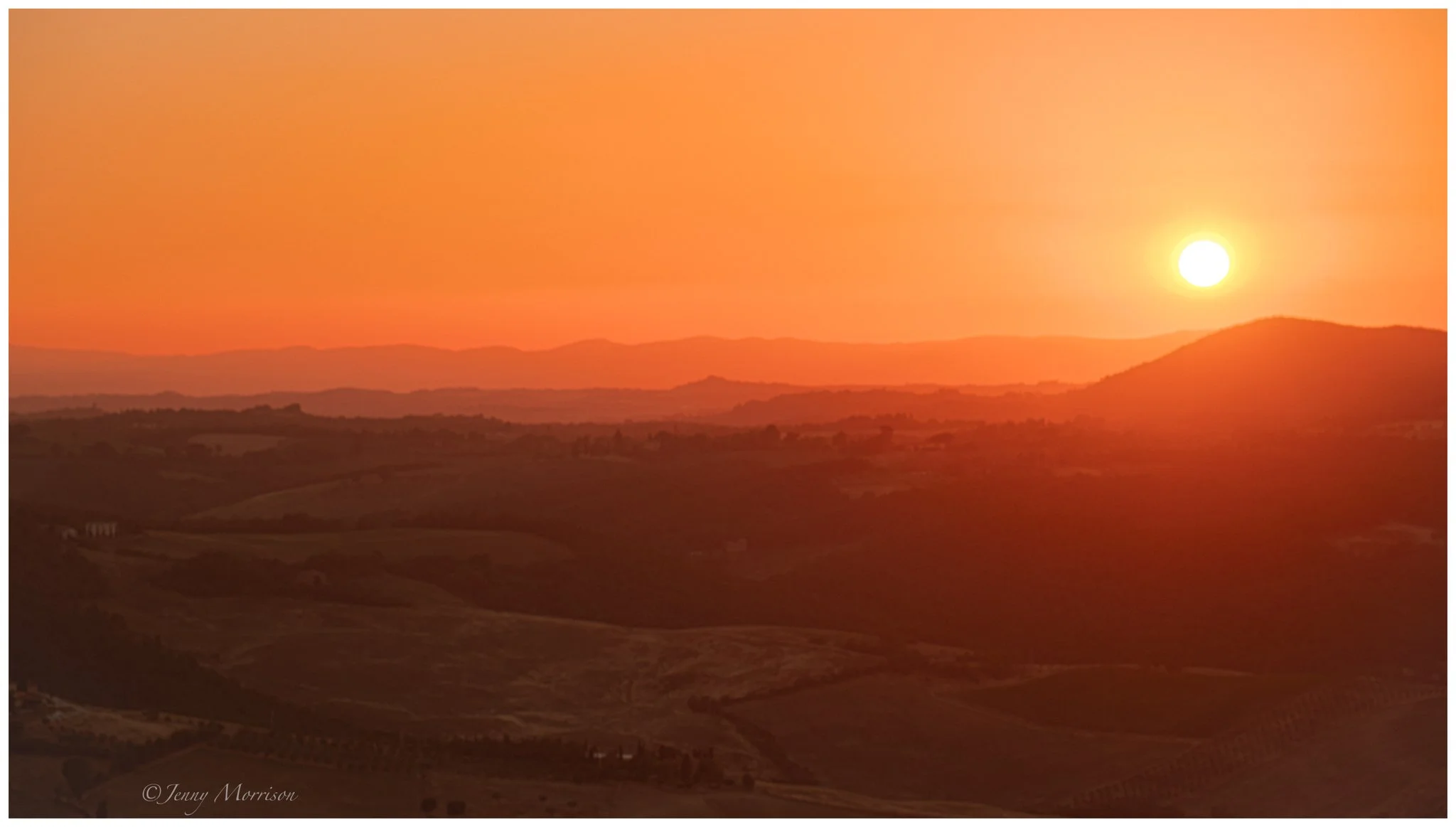 Sunset at Montepulciano, Italy