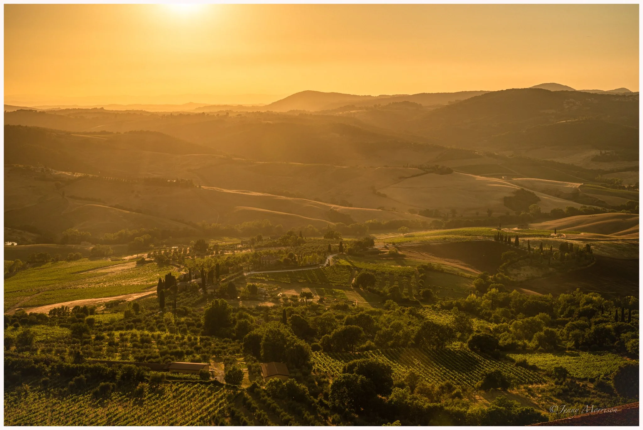 Sunset at Montepulciano, Italy
