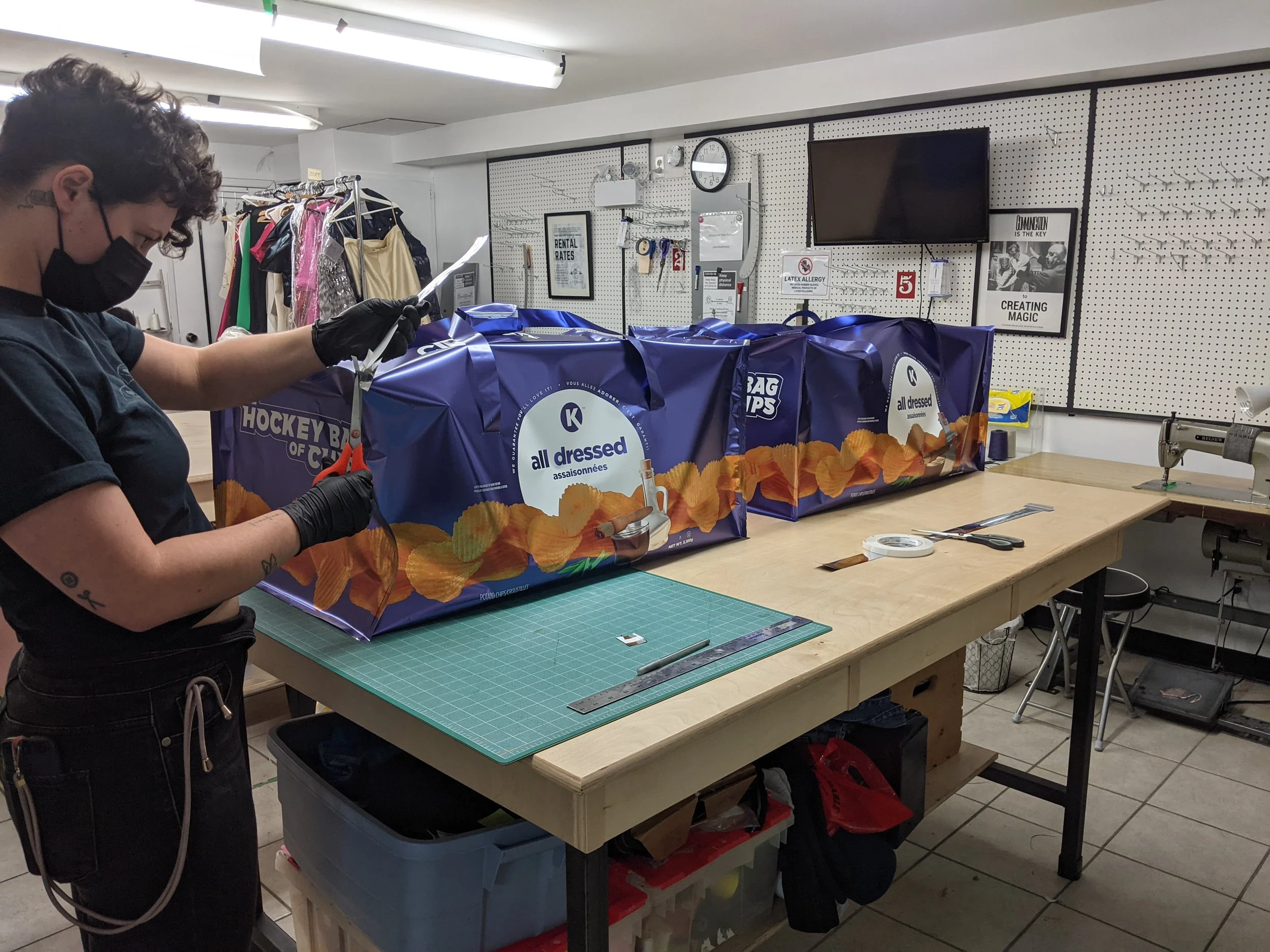 Final touches on 2 x Circle K Hockey Bags of Chips