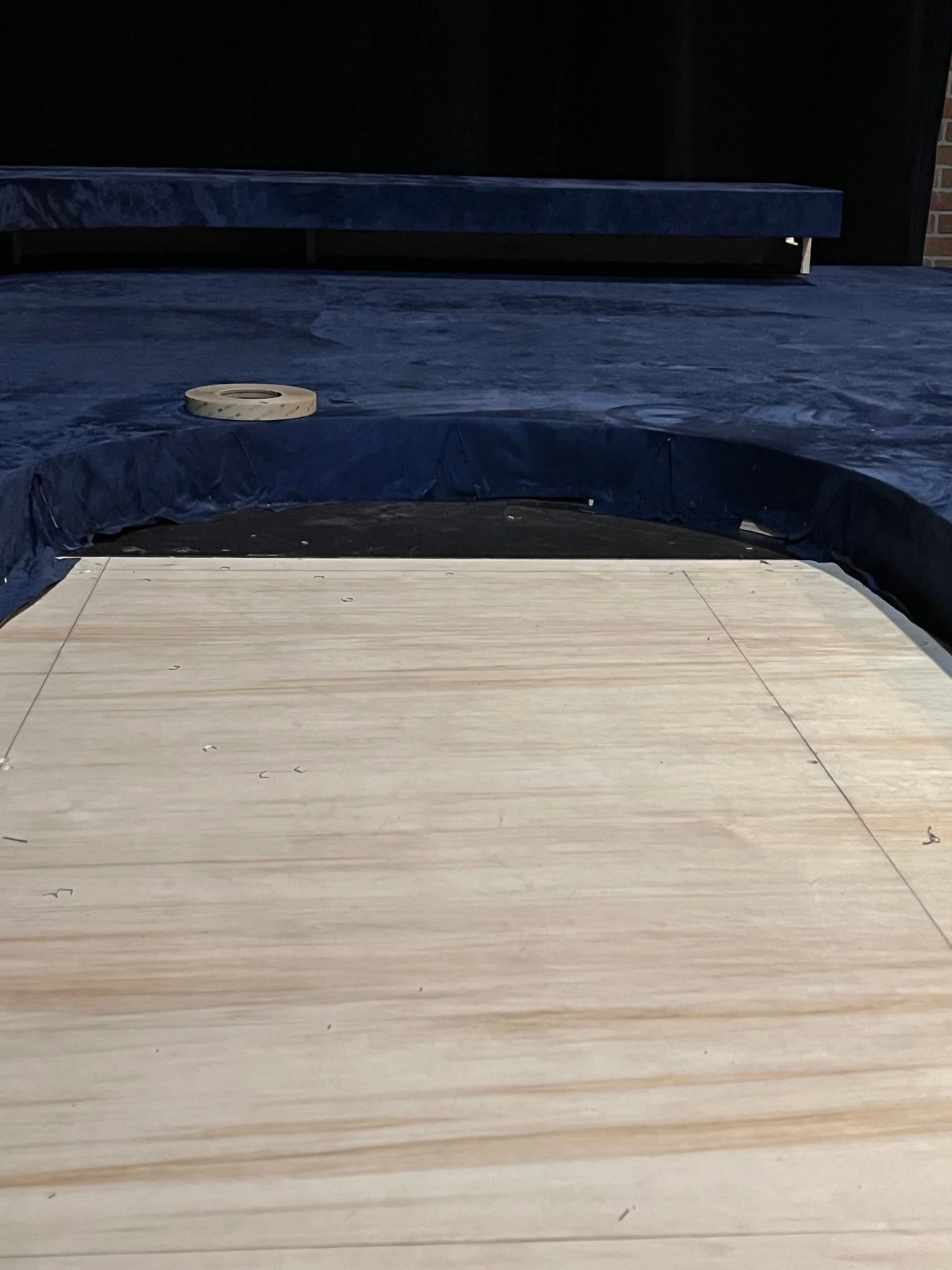 You Always (Canadian Stage) Set Design by Ting Huan Christine Urqhart, built by McWood Studios. Sewing fabrication by Awl Or Nothing Creative Inc