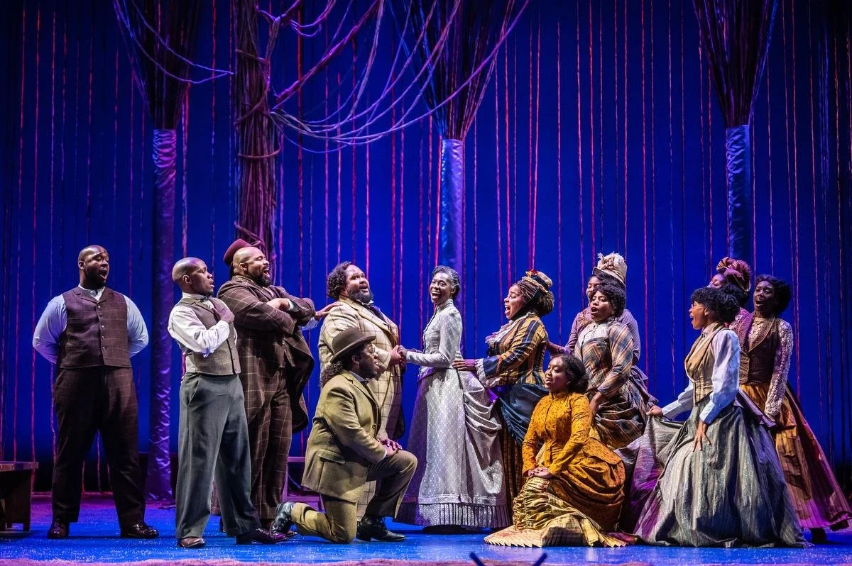 Treemonisha - 12' Tree wraps (AON). Set Design by Rachel Forbes, Volcano Non-Profit Productions Inc. Photo by Dahlia Katz