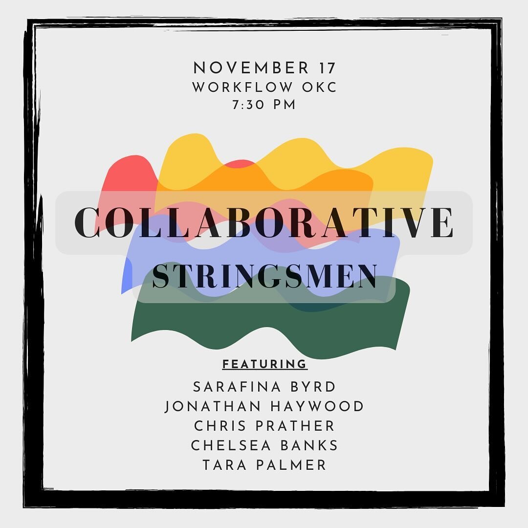 Today&rsquo;s the day! 🌟 Tickets are almost sold out! Grab a sweater, a loved one, and come cozy up with us in @workflowokc! We have a spectacular set planned with some really spectacular people. Featuring @sarafinabyrd &amp; @jon_figgy with Neo-Sou