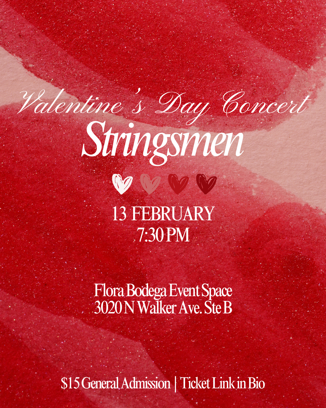TICKETS: Stringsmen Valentine's Day Concert @ Flora Bodega