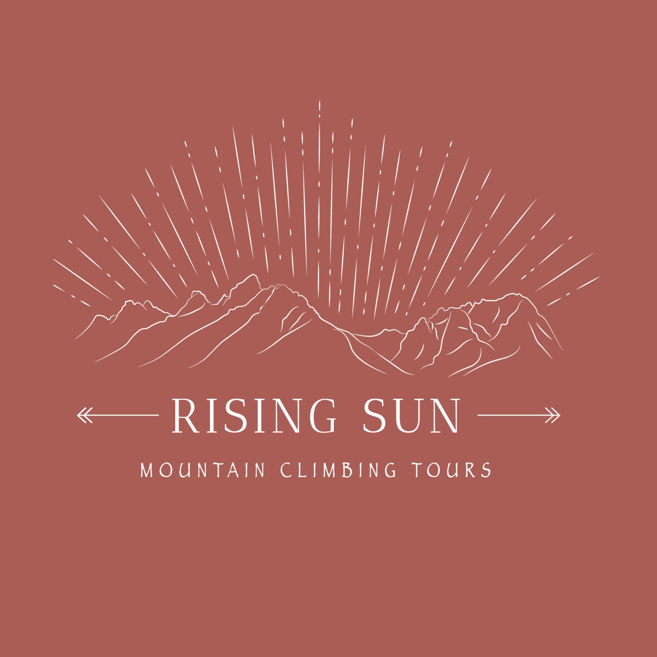 All white logo centered on red circular background