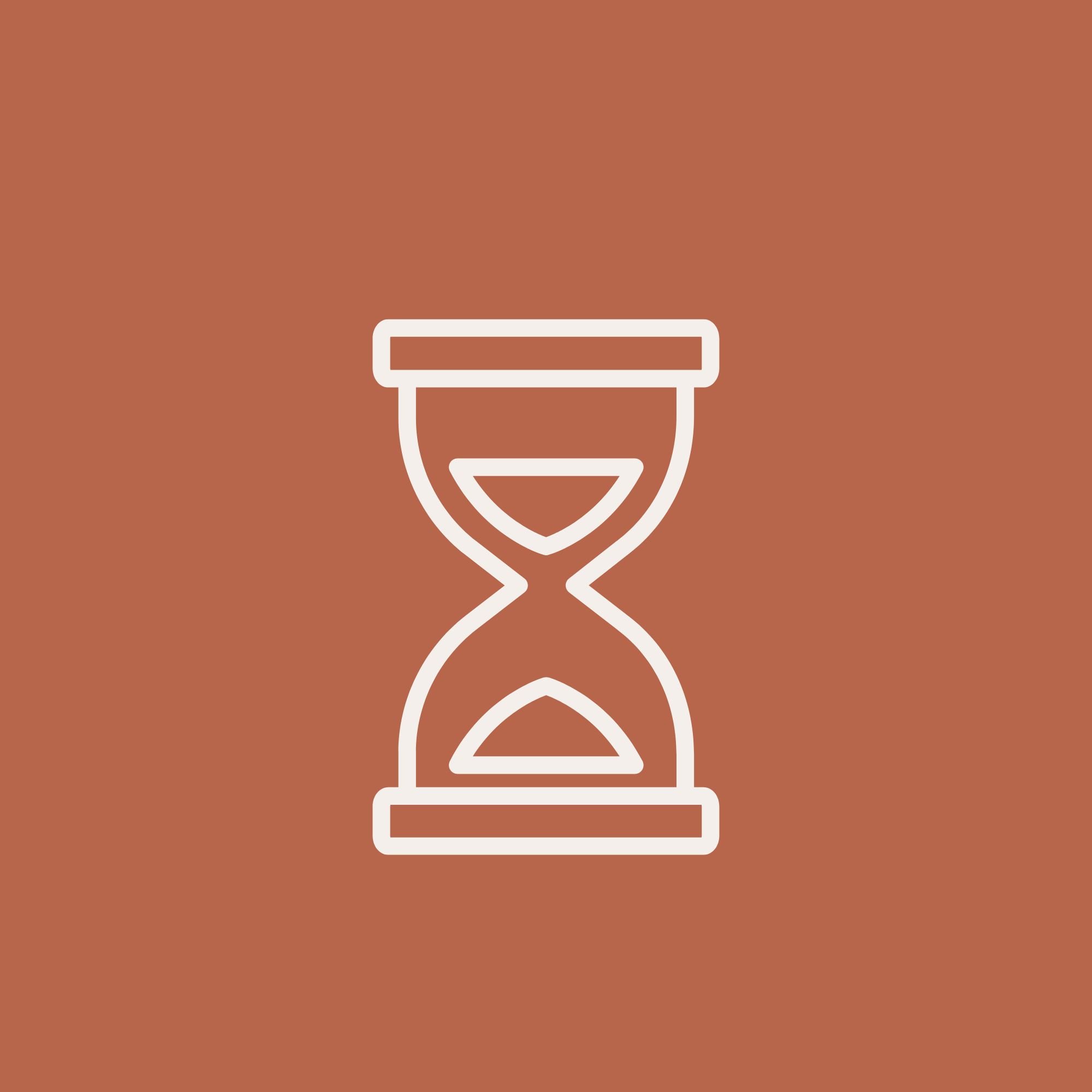 A minimalist digital illustration of a brown background with a white outline of a toilet in the center.