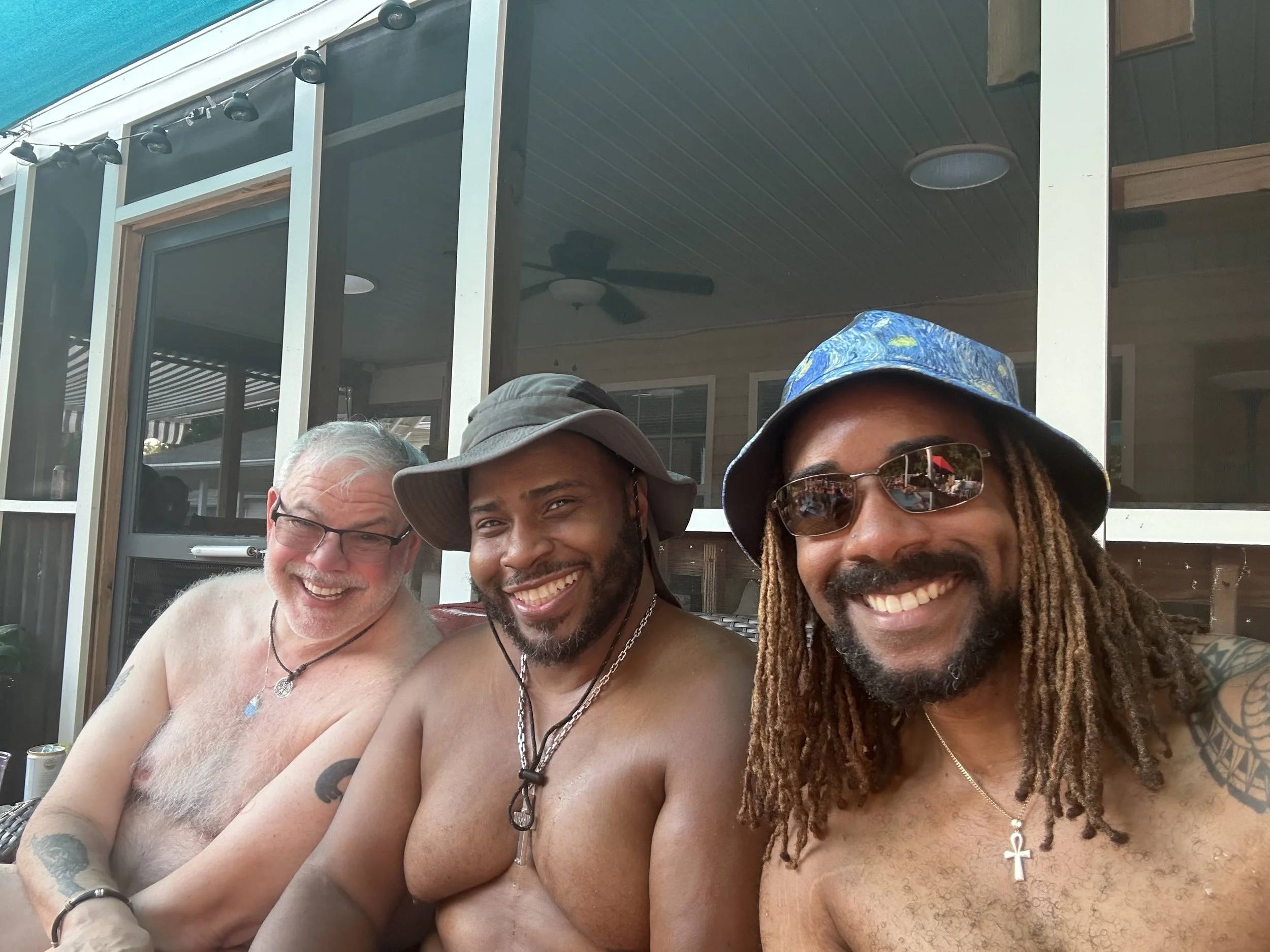 July 2024. Pool party in Fredericksburg with Ken R., Cameron, and Elliott J.