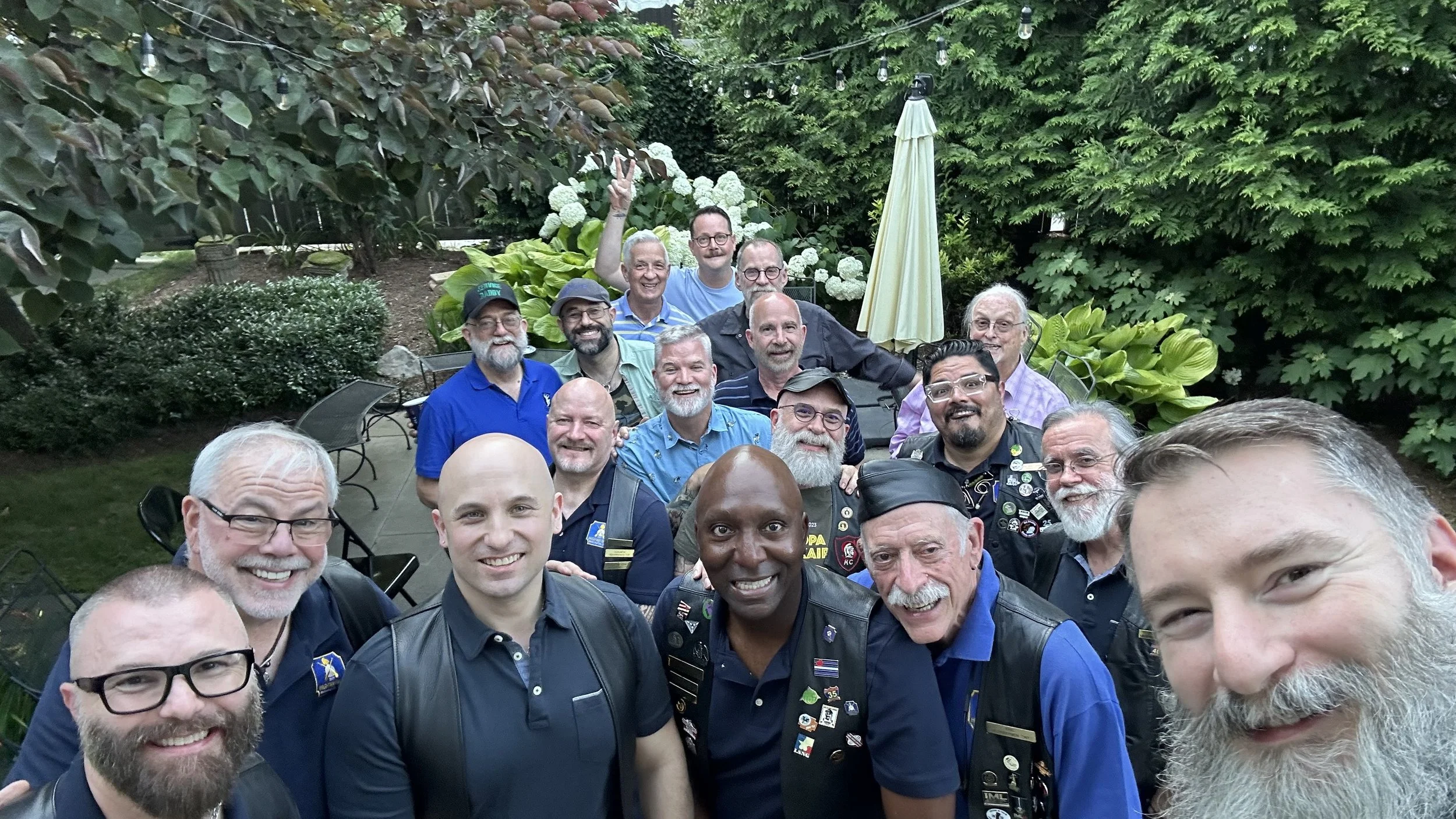 May 2024. Anniversary BBQ group selfie.