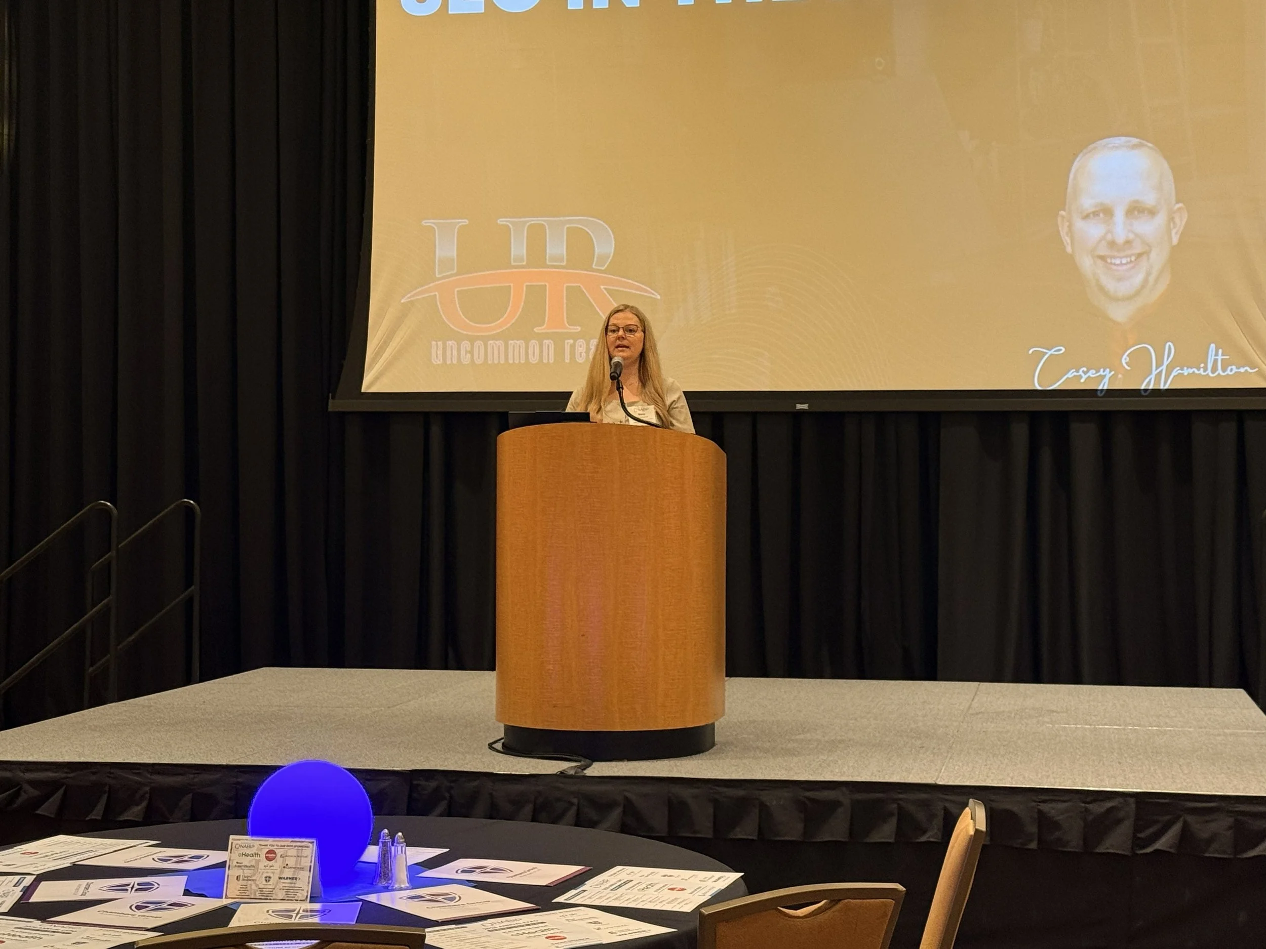 NABIP Columbus President-Elect Alexa Schoonover welcomes attendees