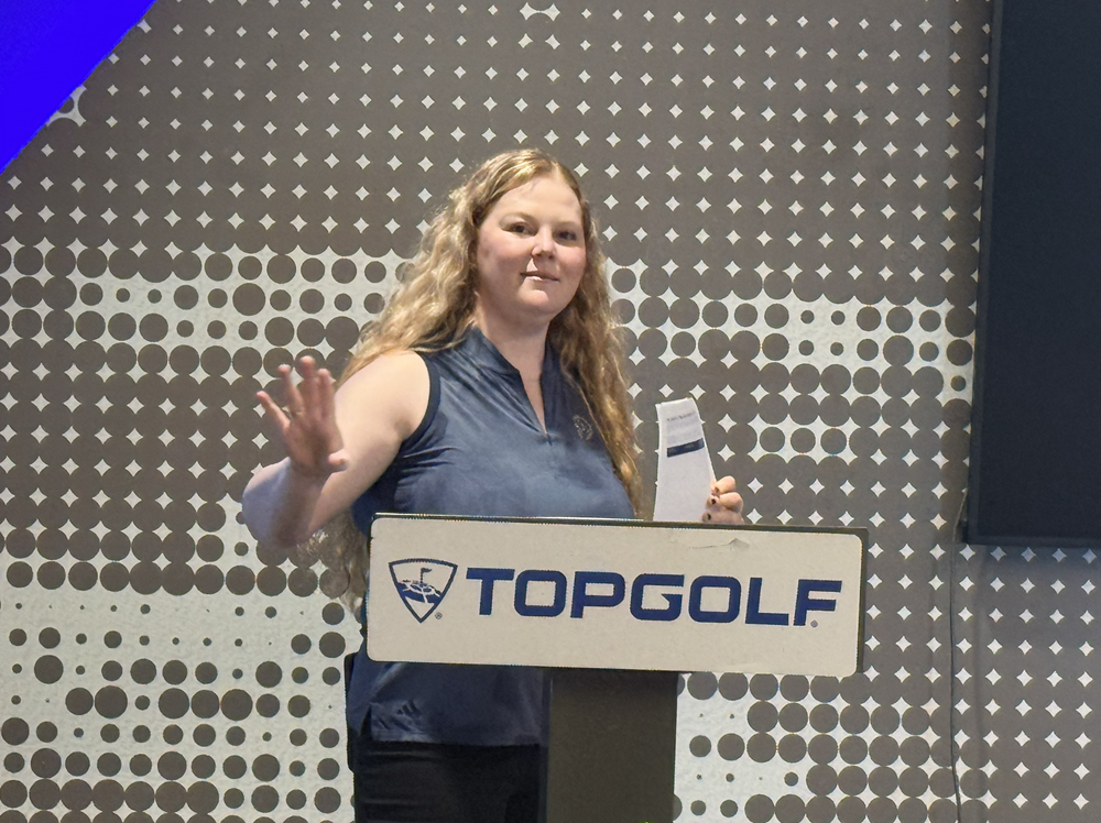 NABIP Columbus President Alexa Schoonover welcomes everyone to the CE Presentation