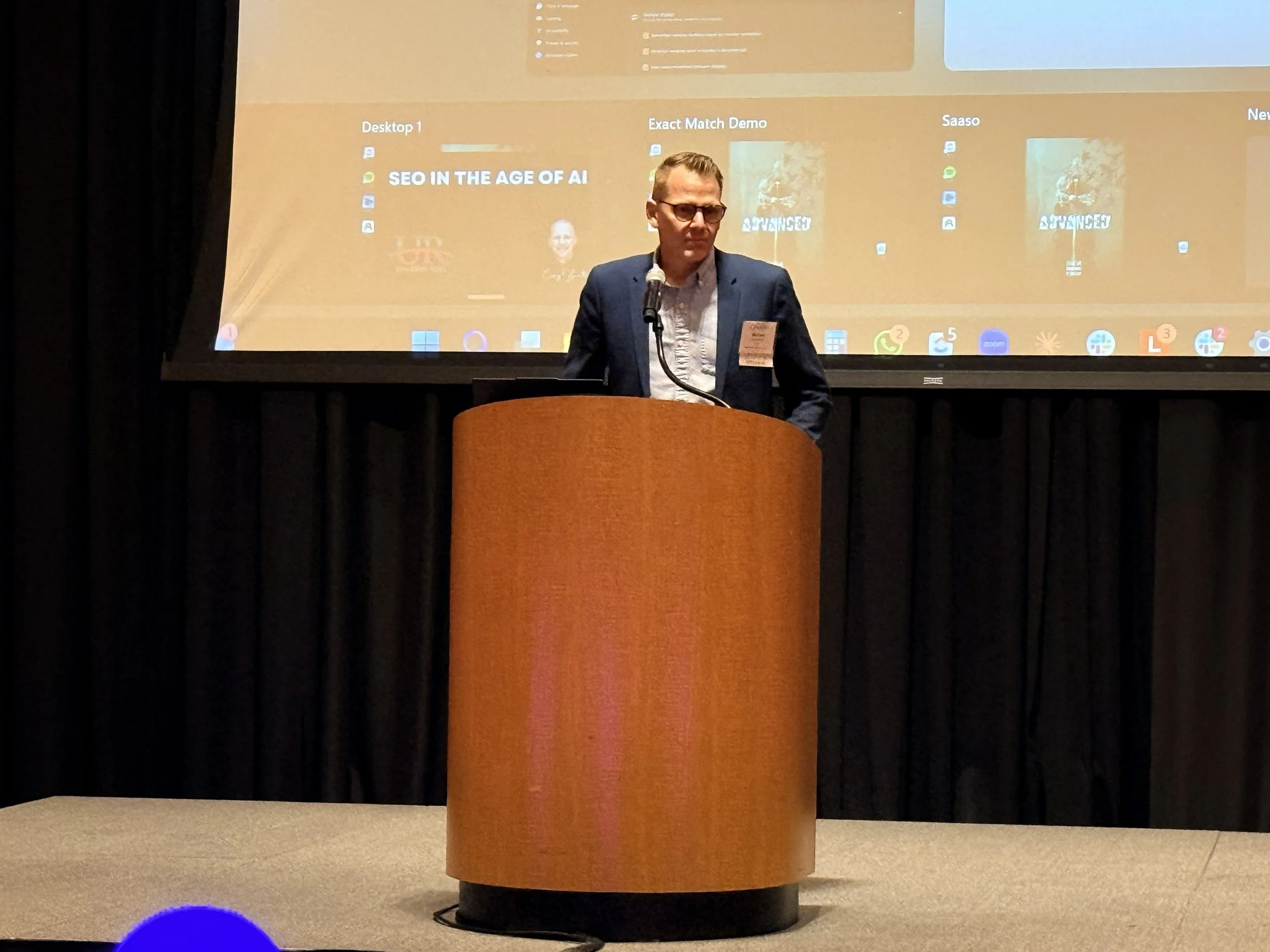 Michael Manes with Platinum Sponsor eHealth provides a brief overview of their services to attendees