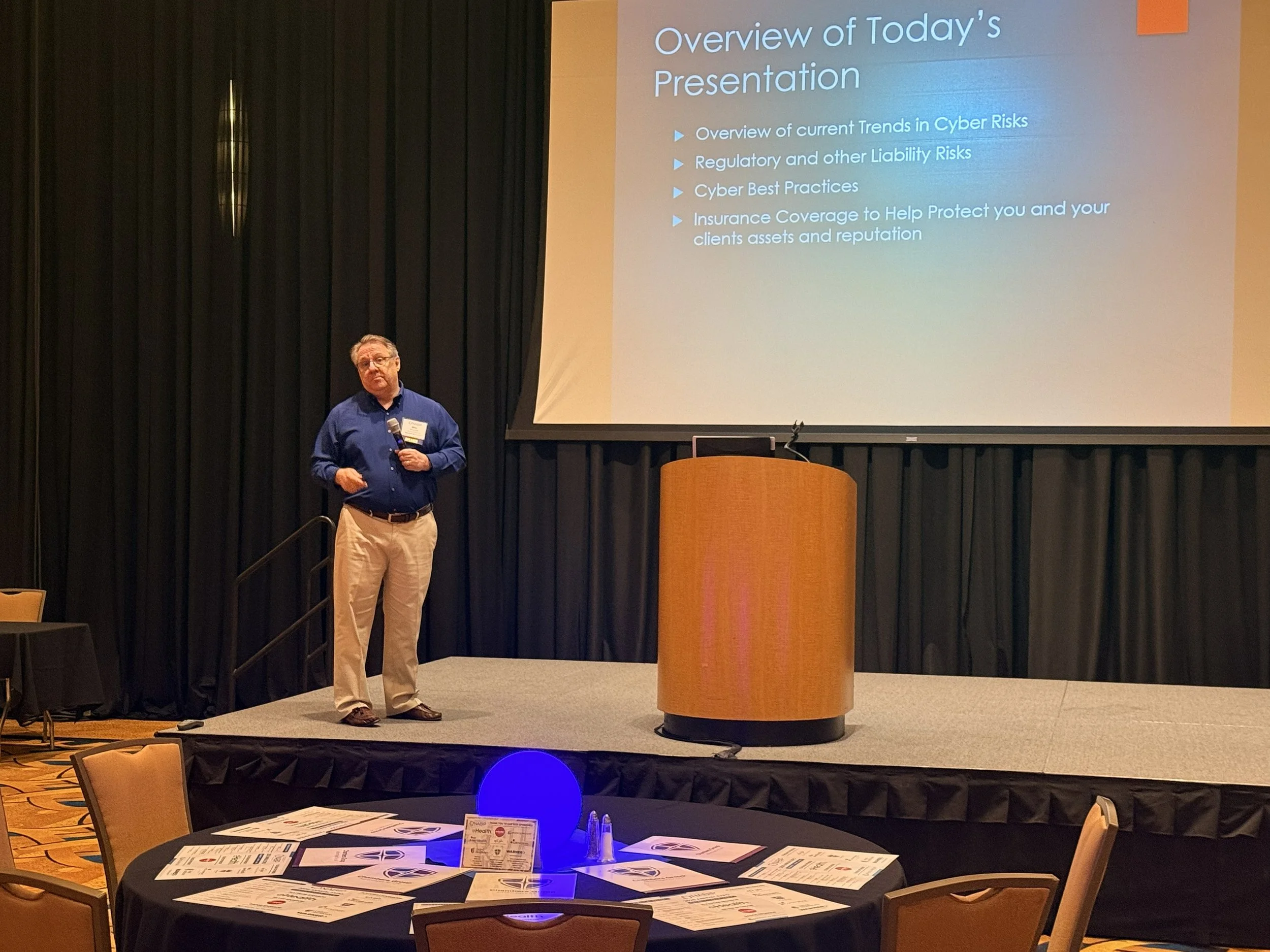 Presenter Mike Smith with Axis Insurance Services, LLC, discussed "Cybersecurity Update"