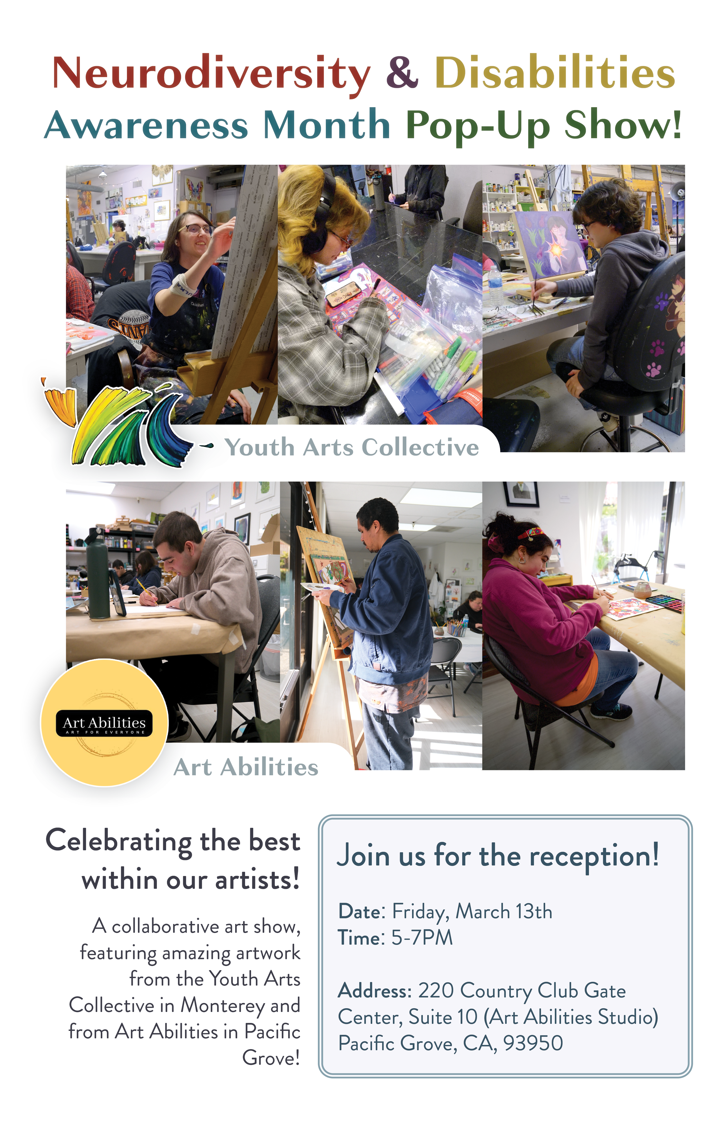 Press Release: Neurodiversity &amp; Disabilities Awareness Month Pop up Show! 