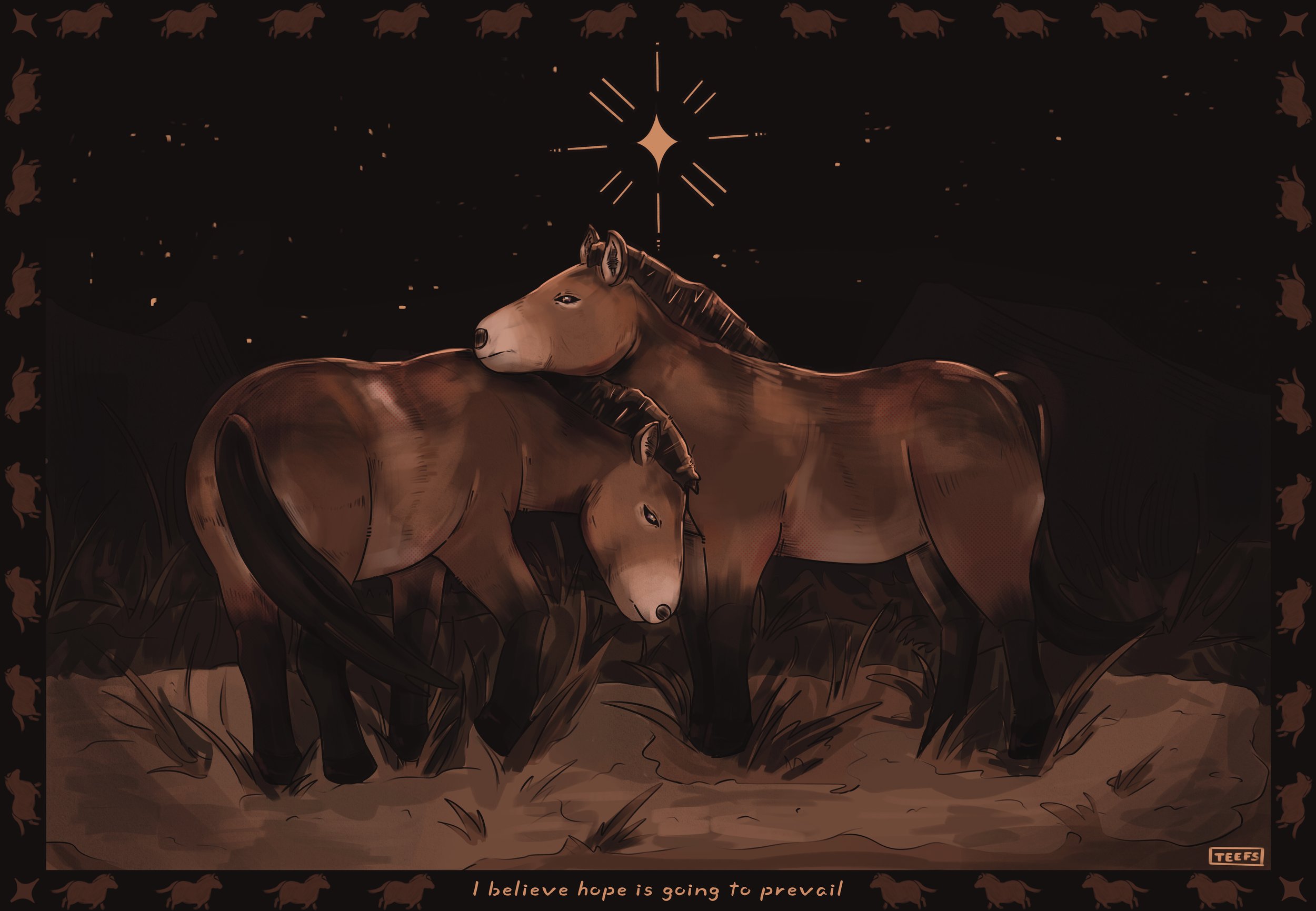 Sophia Poggemeyer - To Przewalski's Horse (13” x 9”)