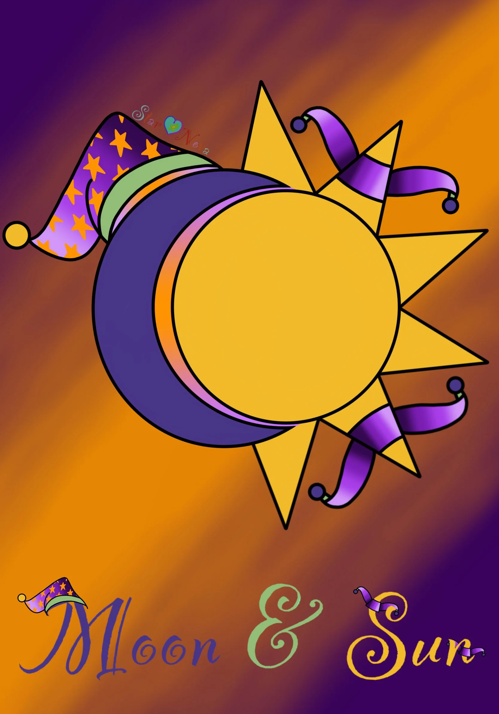Delku Moncure - Sun & Moon (8x11")