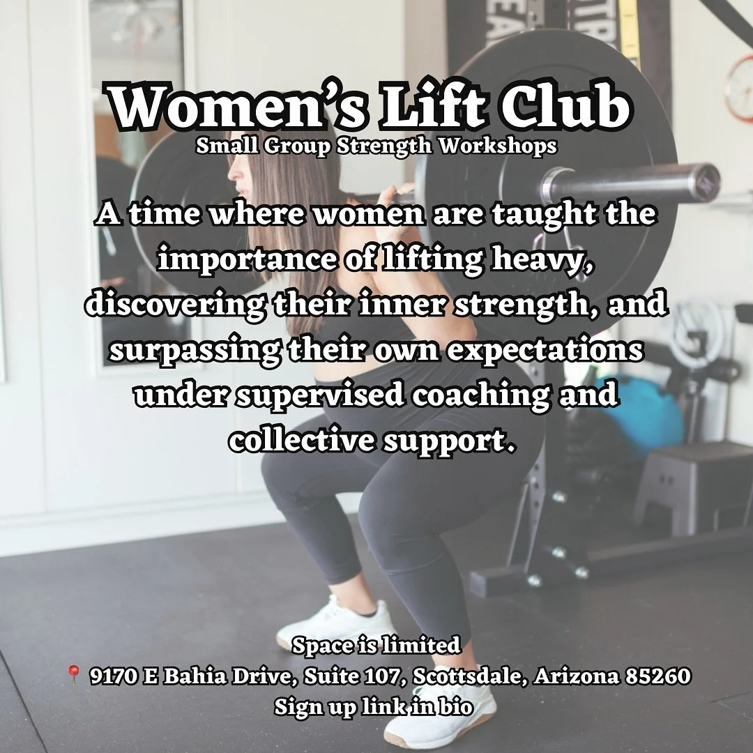 MORE DATES FOR YOUR CALENDAR 🗓️

Women&rsquo;s Lift Club continues into the holiday season to help you with consistency, maintaining strength, and taking time for yourself. 

Two class times available to better meet your schedule, in a private facil