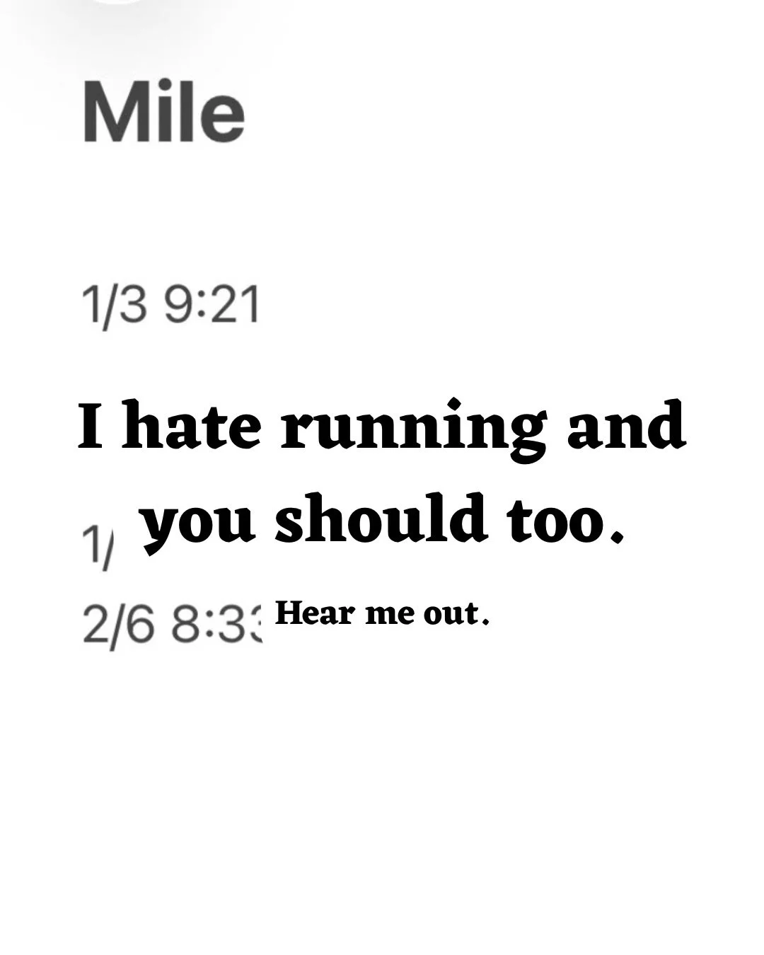 I gave up. 
I hate running. It&rsquo;s not fun for me. Just like some of y&rsquo;all might hate lifting something heavy multiple times over.

How many of us set an intention for our health, exercise, nutrition, etc. this year?

How long did it last?
