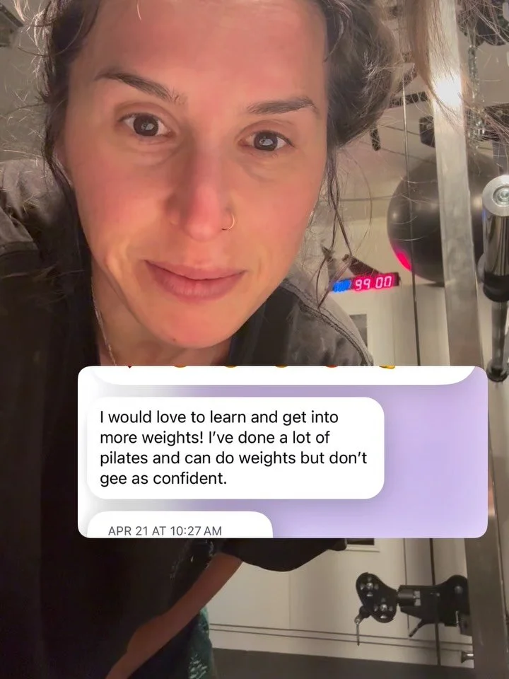 I love a girl who speaks their mind 🧠!

She was a Pilates and yoga gal, but wanted to feel more confident with weight training with summer coming. Her boyfriend enjoys the gym too and she was wanting to join him.

With little experience, she walked 