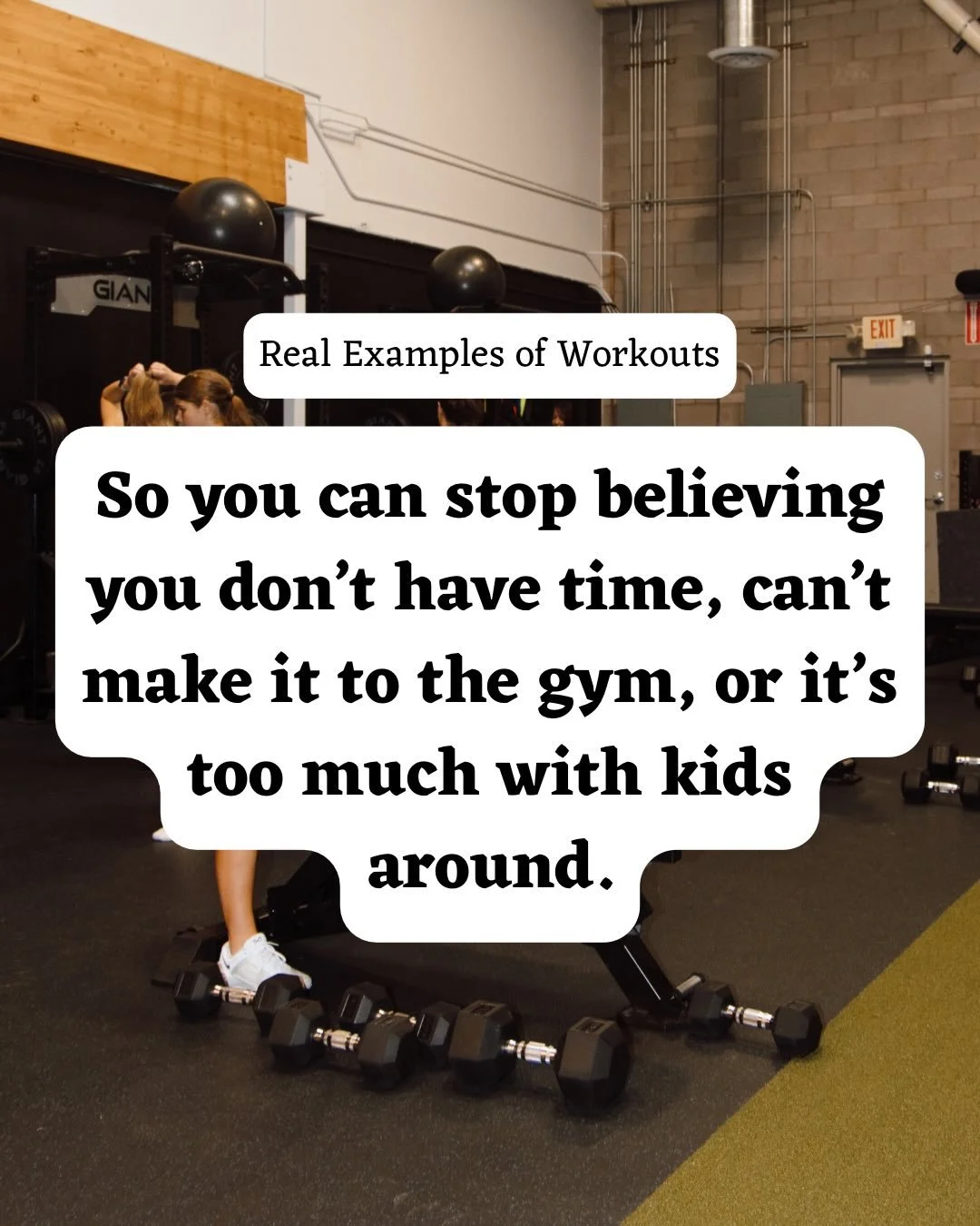 Your expectations need to change.

You can&rsquo;t make it to the gym? Why not do the at home option.
You don&rsquo;t have the 45 minutes? Why not do the first four exercises and leave.
You don&rsquo;t have equipment? Why not use household items and 