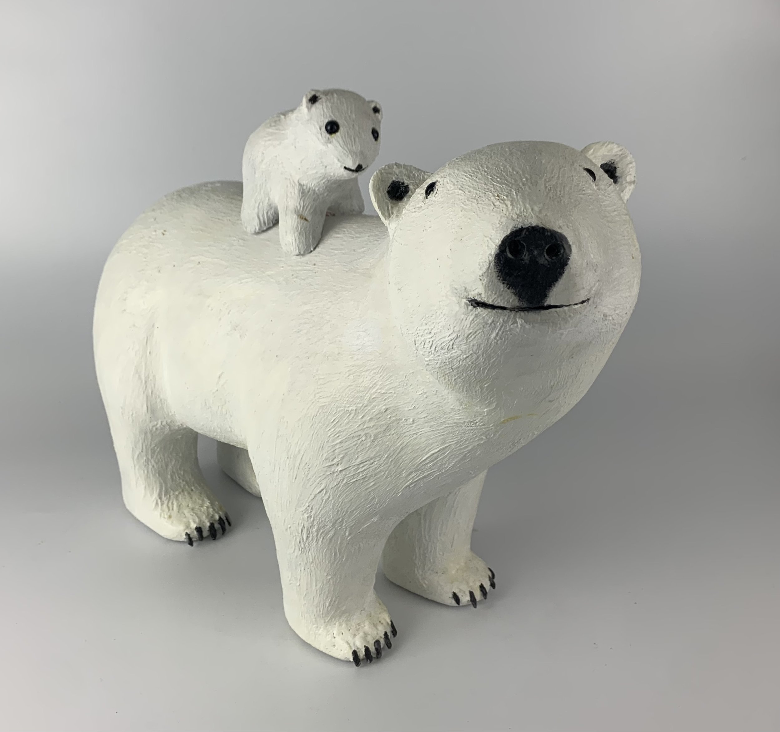 POLAR BEAR PIGGYBACK
17" x 6" x 13"