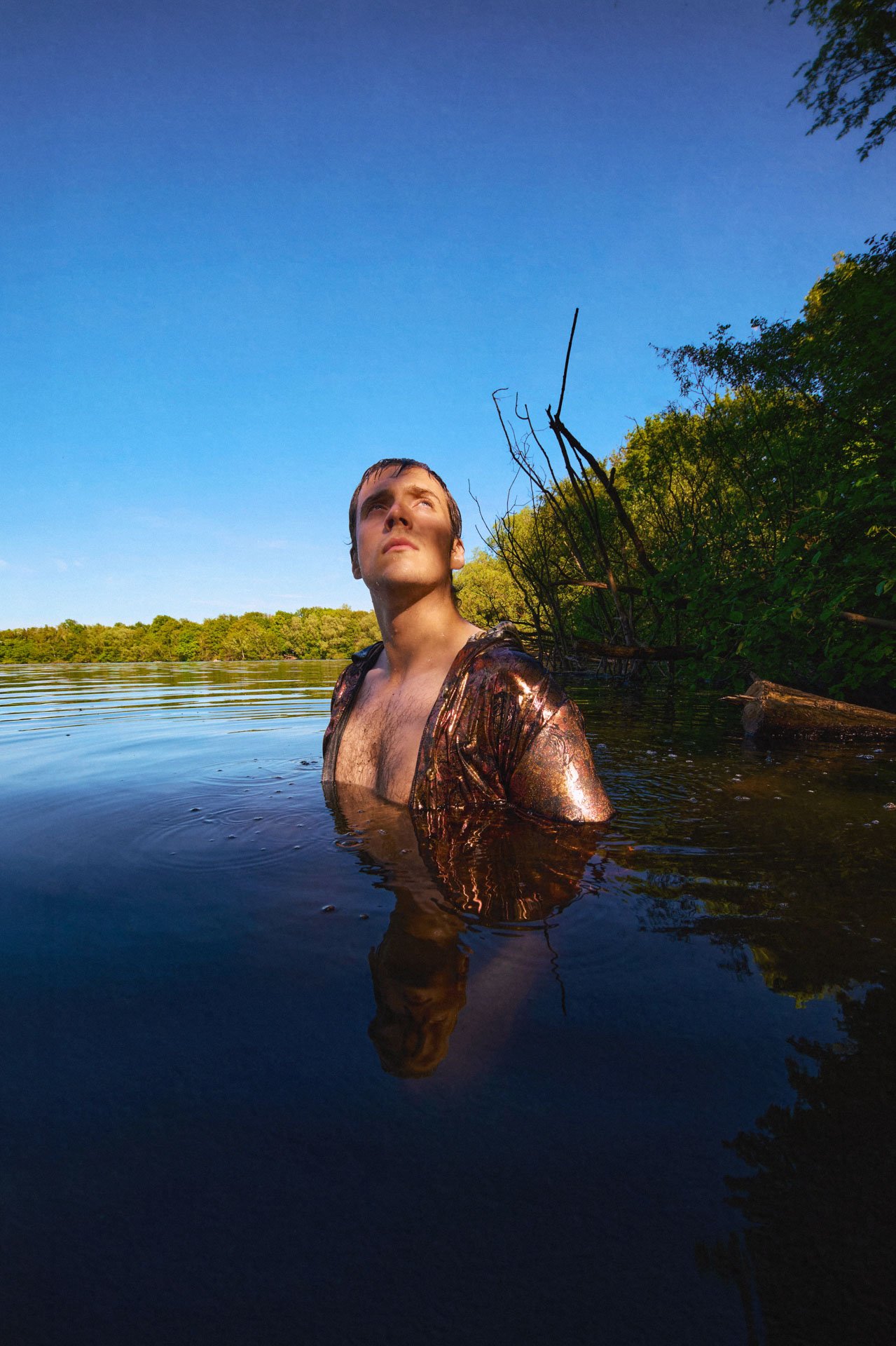 Boy in lake