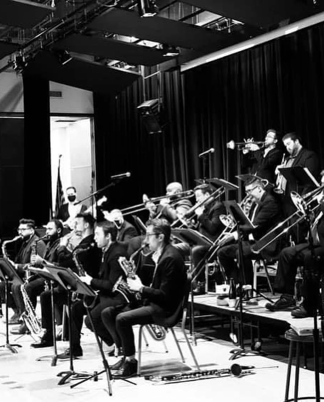 Performing with The Blueshift Big Band at Rock Valley College Circa 2021