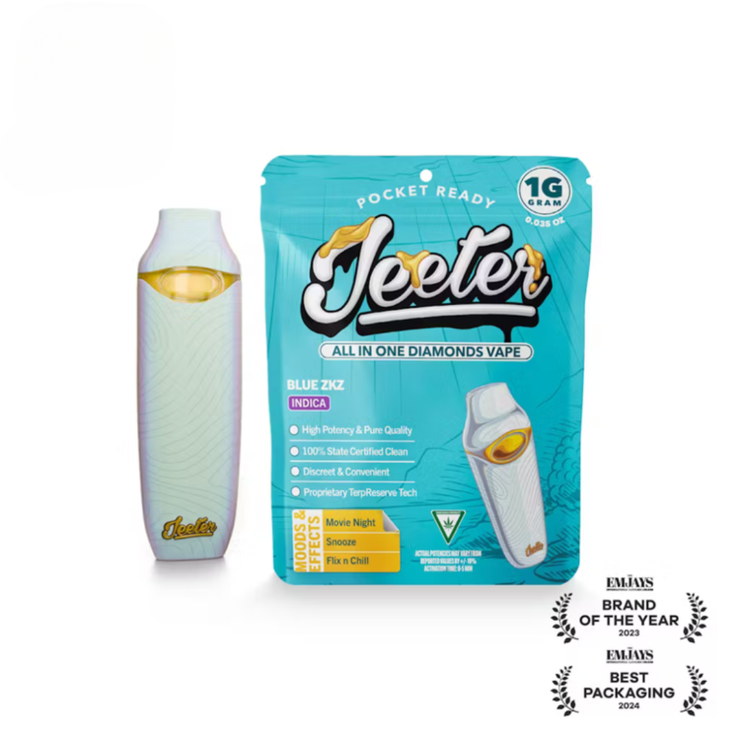 Jeeter | Blue Zkittlez | 1G All In One Diamonds Vape | 87.46% THC | Indica