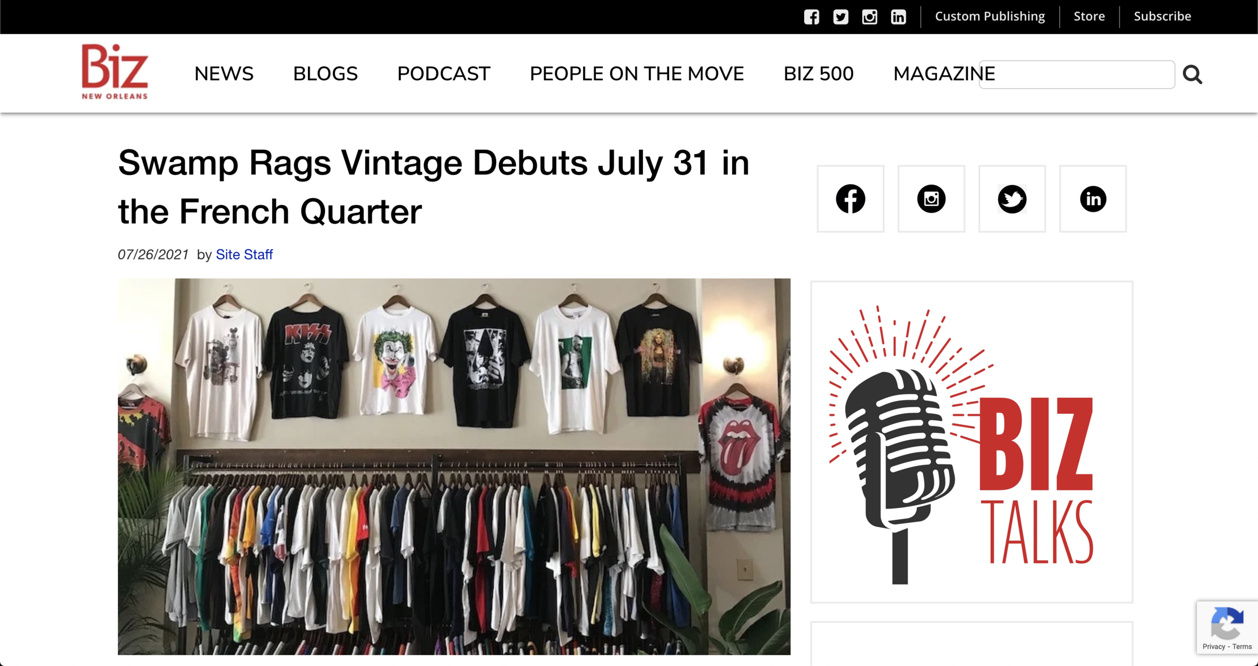Biz New Orleans - Swamp Rags Vintage Brings ’90s Nostalgia to New Orleans