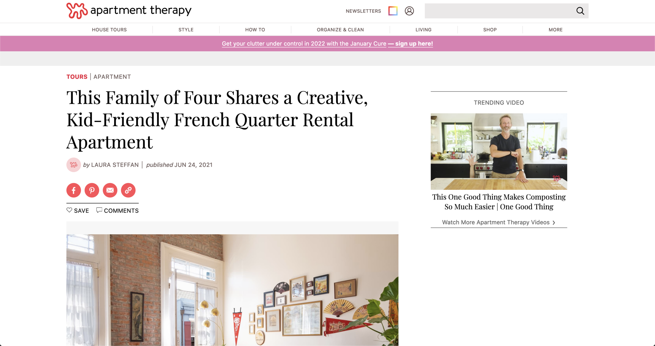 Apartment Therapy - This Family of Four Shares a Creative, Kid-Friendly French Quarter Rental Apartment