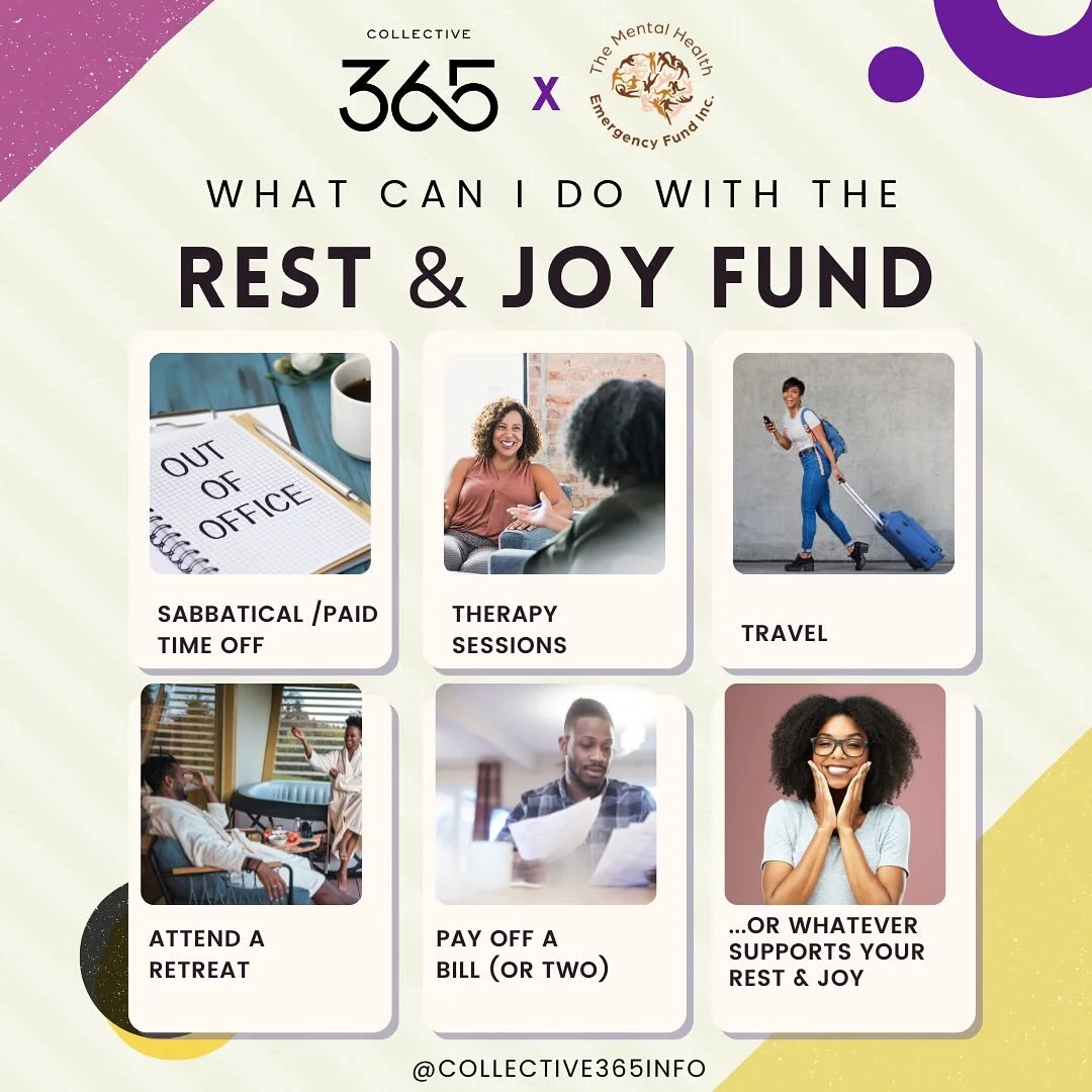 Get ready to sow a seed into the Rest and Joy Fund on August 8th for CLLCTIVGIVE 💜🦋

We are giving UNRESTRICTED access to sabbaticals, retreats, vacations, therapy, childcare, YOU NAME IT!

Applications go live later this month and we want the pot 