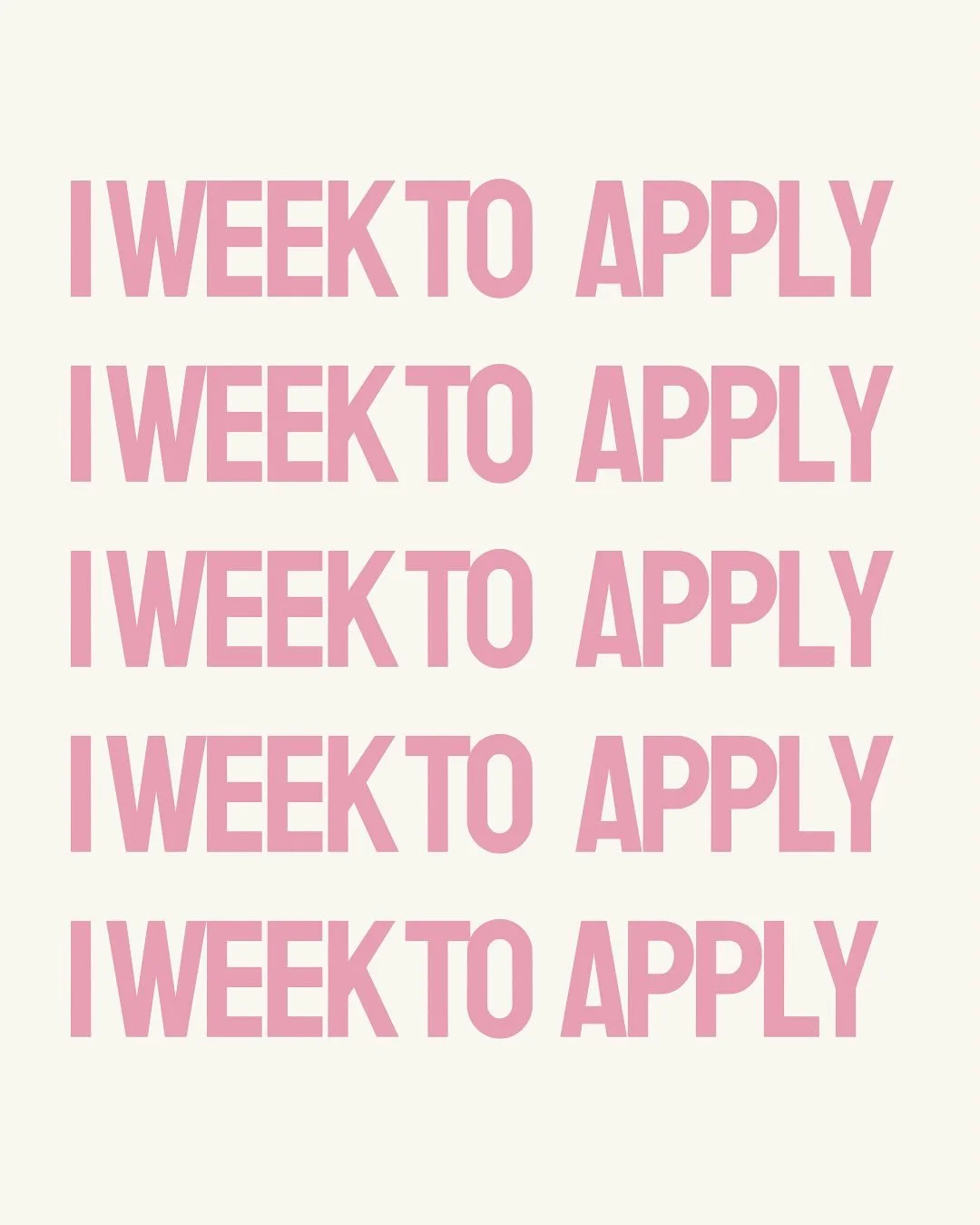 Get your applications in! Only one week left to apply! 
Link in bio 🫶🏾
