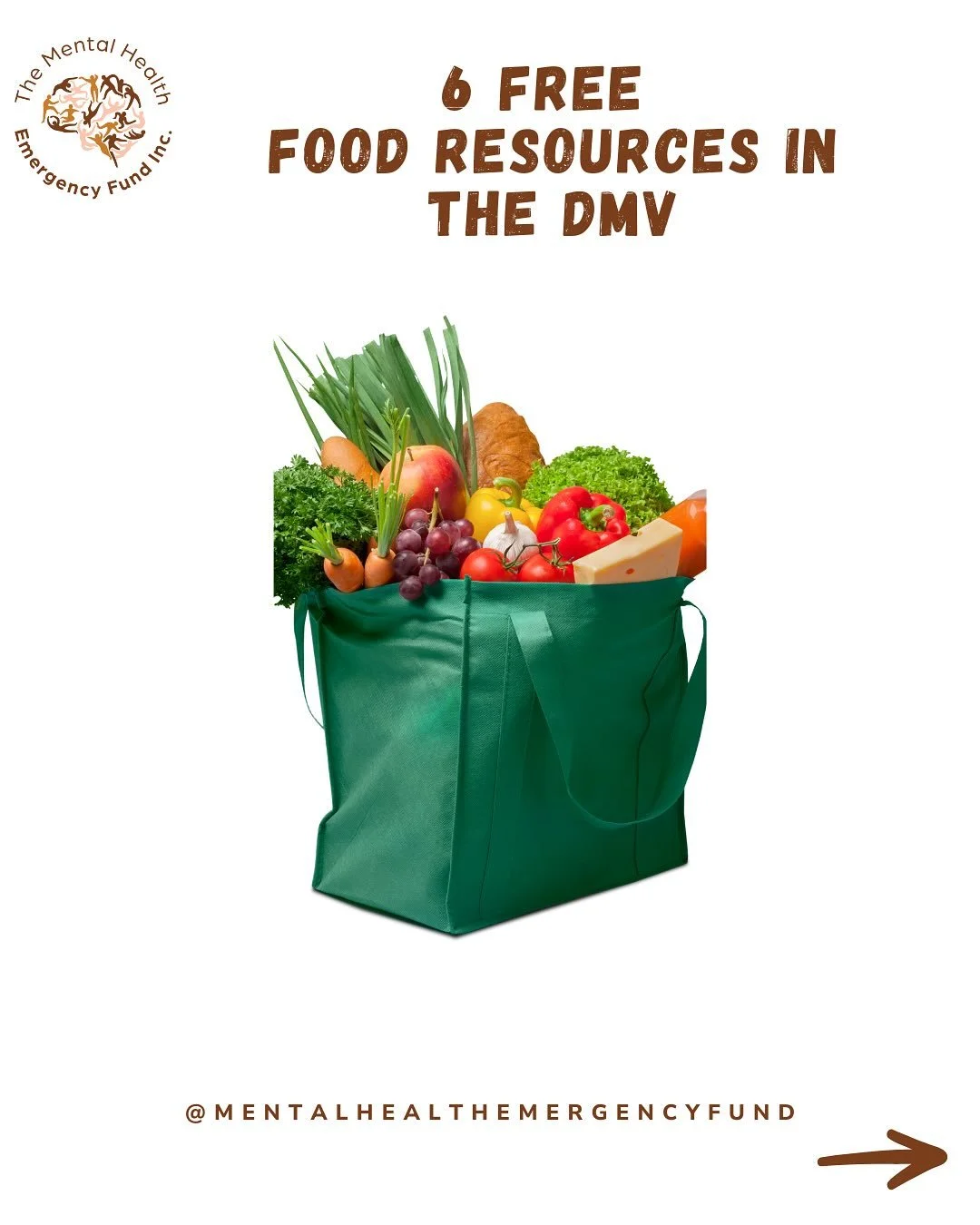 SHARE WIDELY!
6 free food resources in the DMV.
The only way we’re going to get through this is TOGETHER! 🙏🏾
Check our highlights because we’ll keep adding to this list!
Thanks to Licensed Social Worker @mynamesyvette_ for compiling