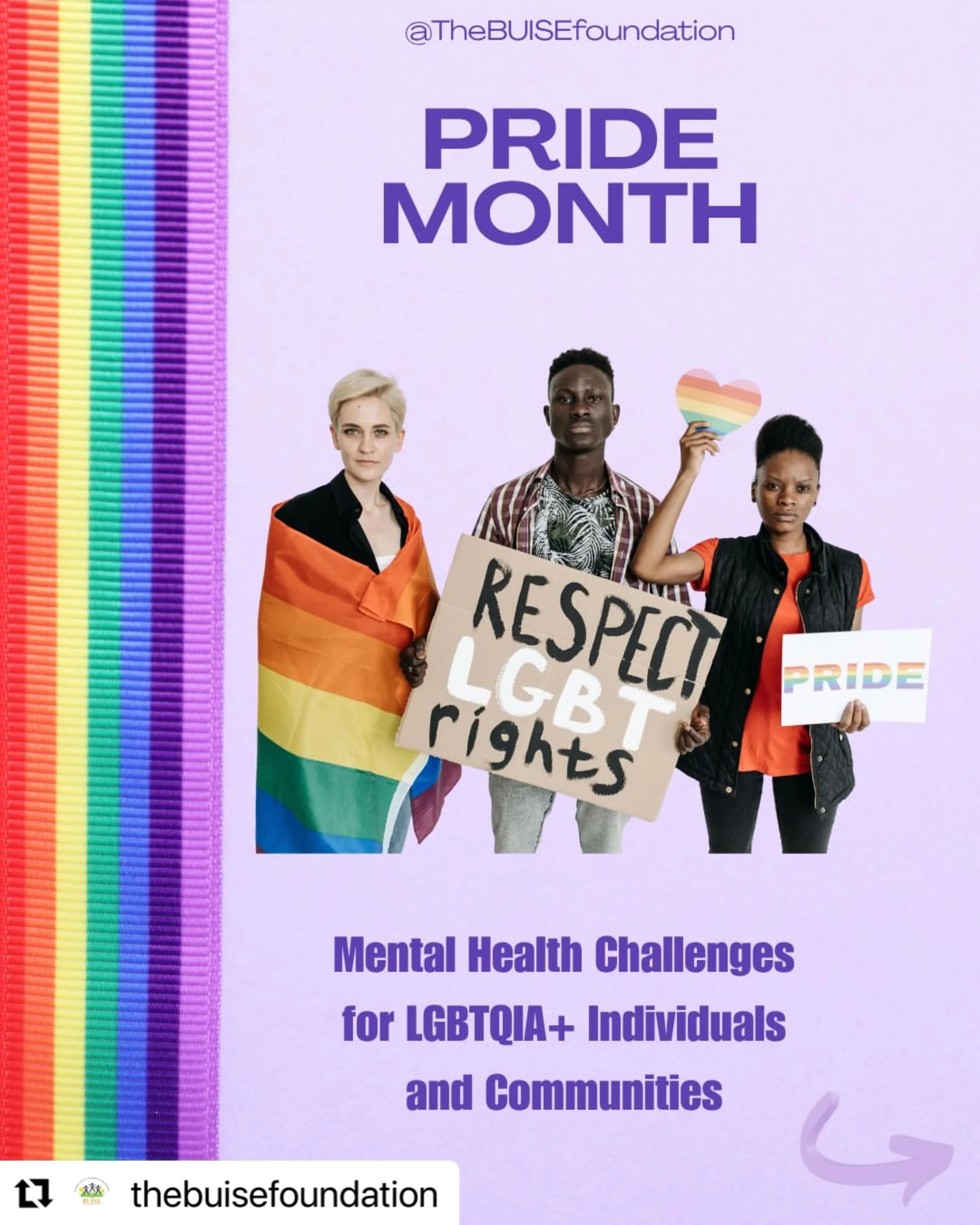 June is Pride Month and we want to highlight some of the mental health challenges that are specific to LGBTQIA+ individuals and communities. Remember to always be kind because you never know what someone is battling. 

1. Depression
LGBTQ+ individual