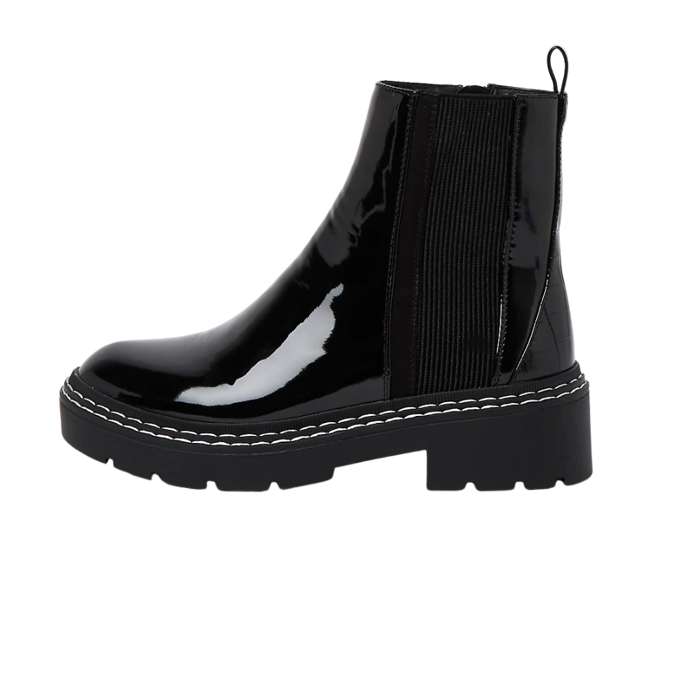 10. Black Patent Chelsea Boots From River Island, £45