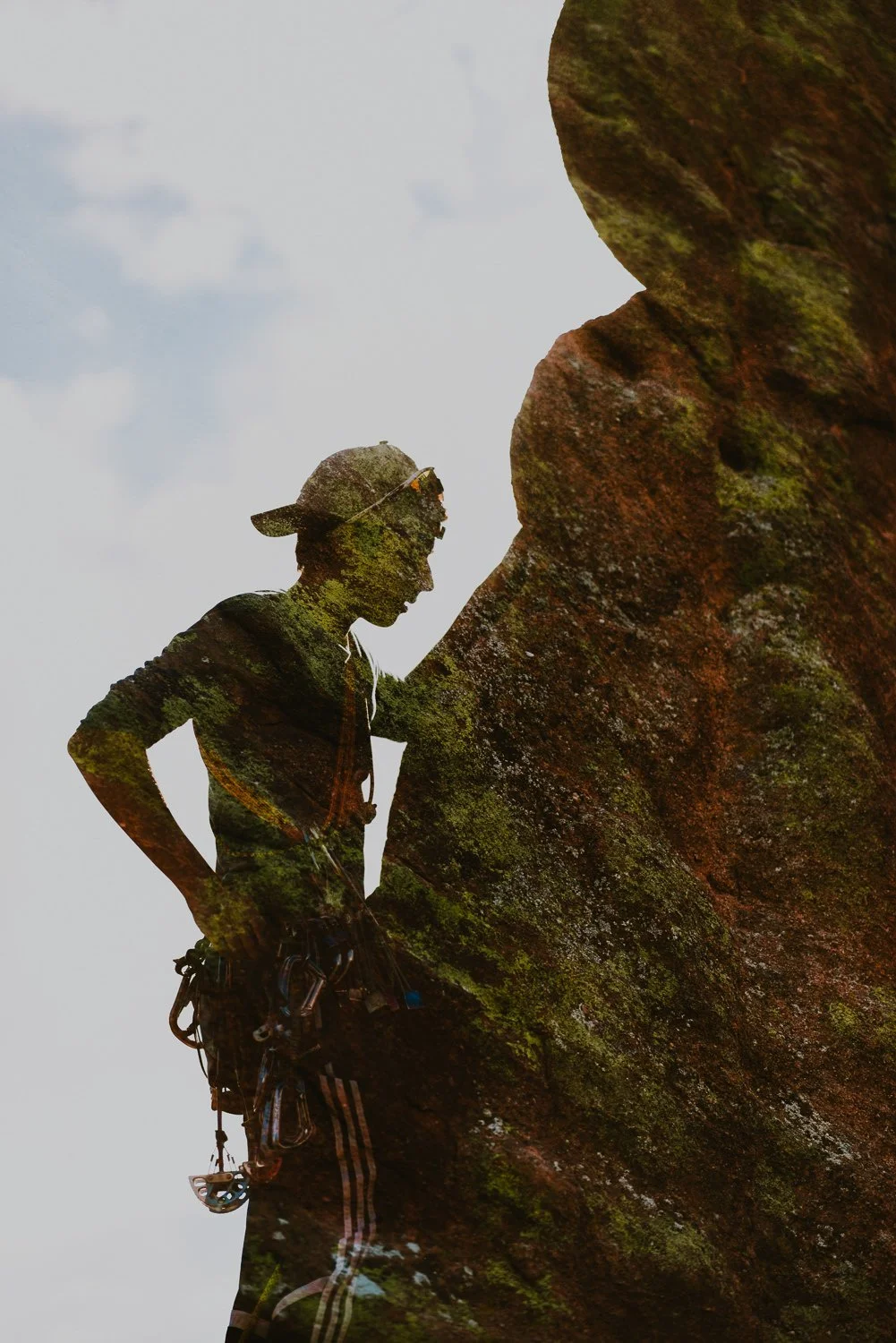 Professional portrait photography - double exposure photo