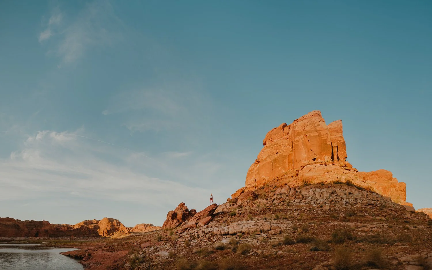 Professional adventure photography at Lake Powell, Utah - lifestyle portrait