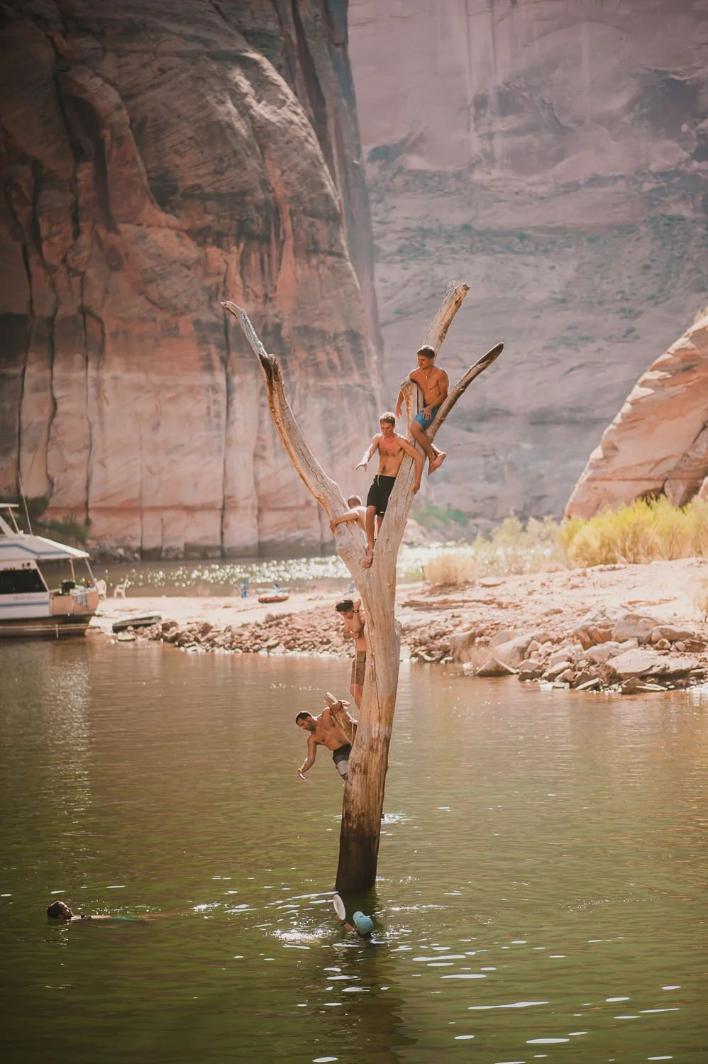 Professional adventure photography at Lake Powell, Utah - lifestyle portrait