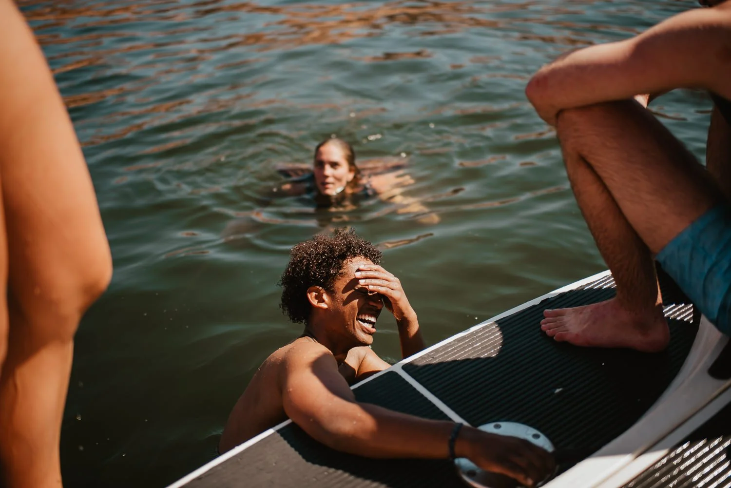 Professional adventure photography at Lake Powell, Utah - lifestyle portrait