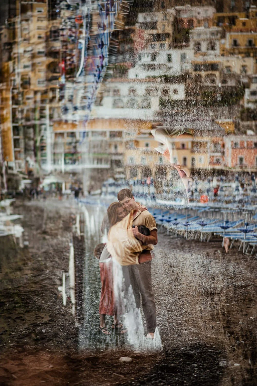 Professional portrait photography - double exposure photo