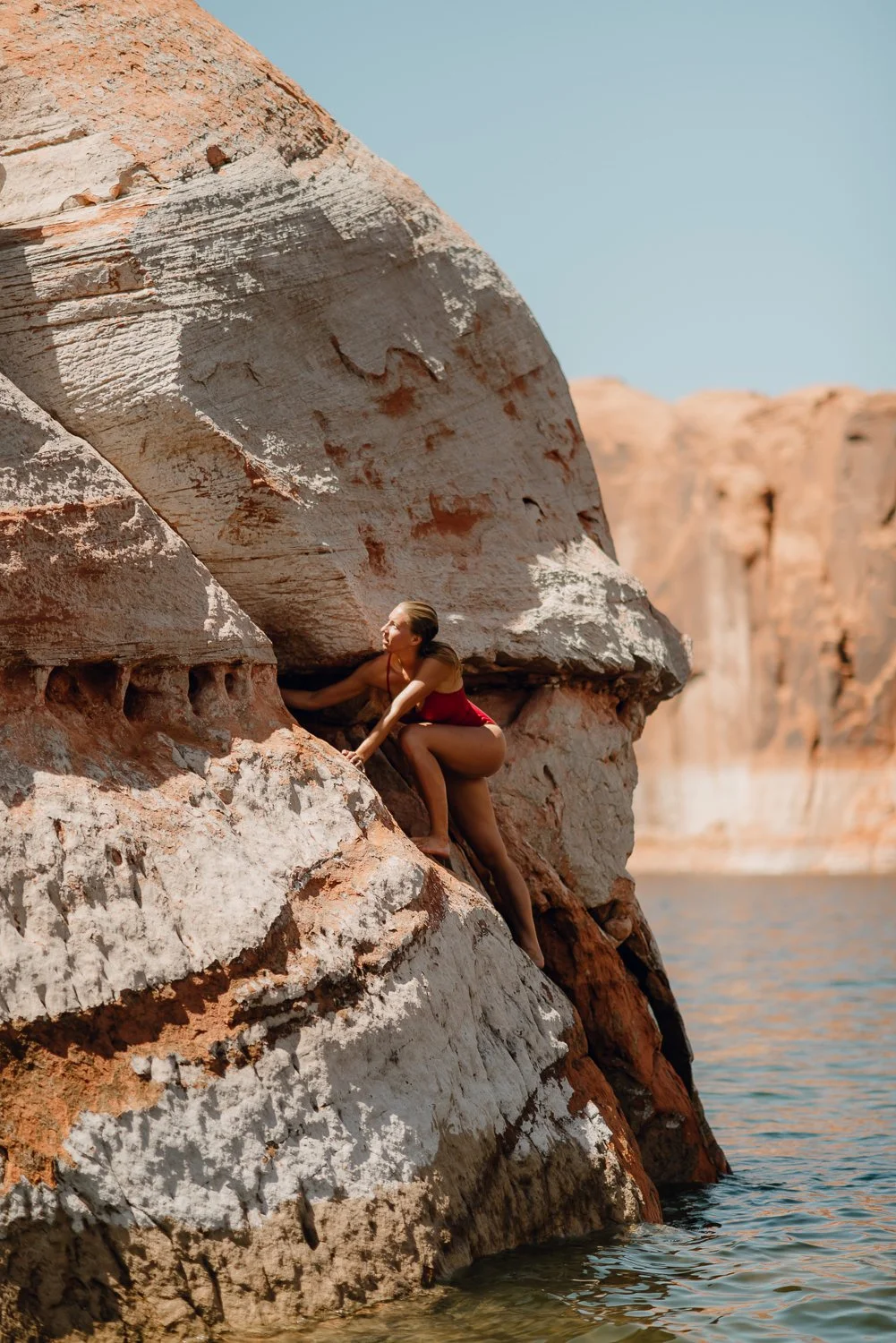 Professional adventure photography at Lake Powell, Utah - lifestyle portrait