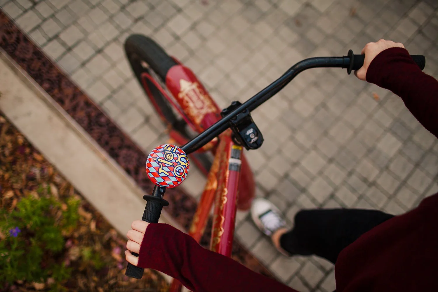 Brand Photography of New Belgium Brewing Company - cruiser bike handlebars & bell