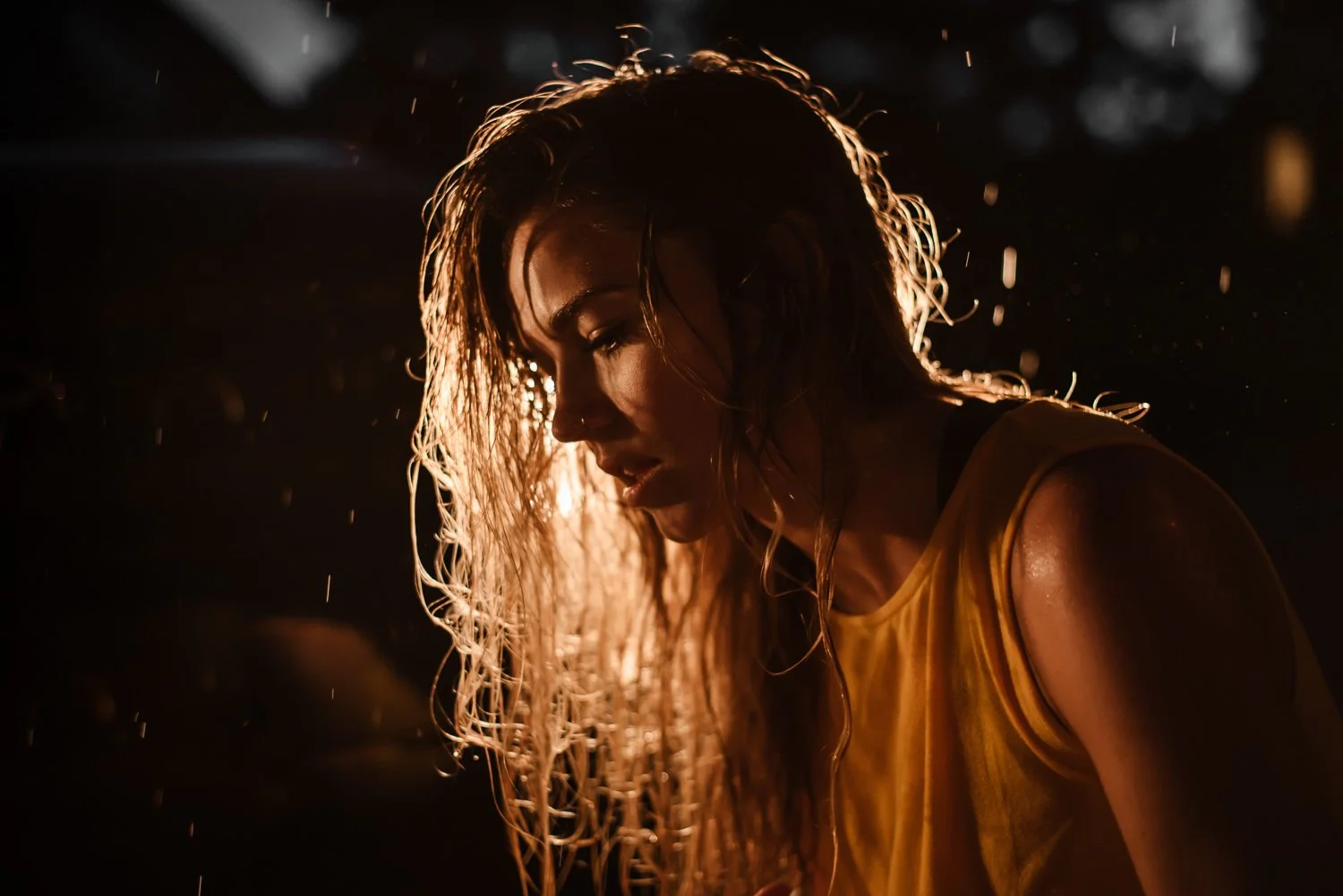 Professional creative portrait photography in Colorado Springs, Colorado - moody rainy portraits of Edee