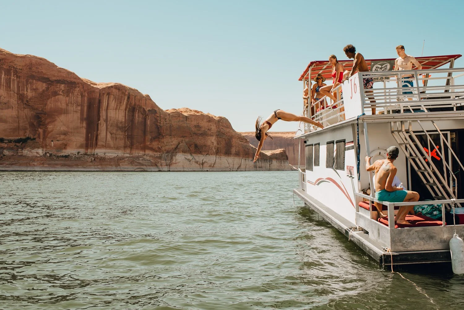 Professional adventure photography at Lake Powell, Utah - lifestyle portrait