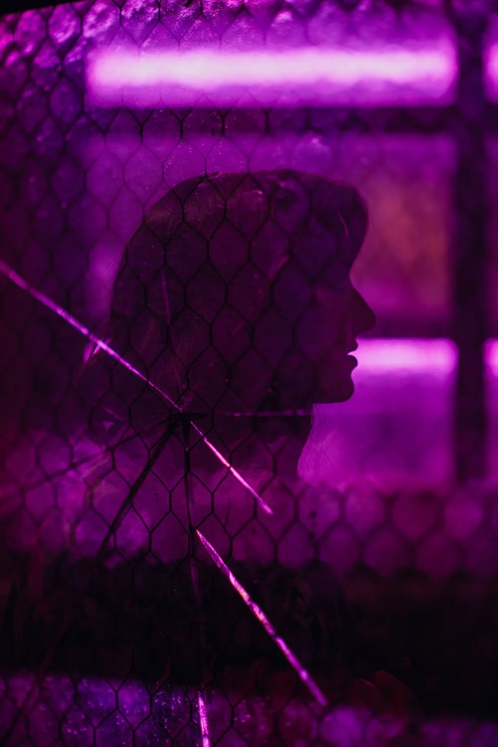 Professional portrait photography - double exposure photo